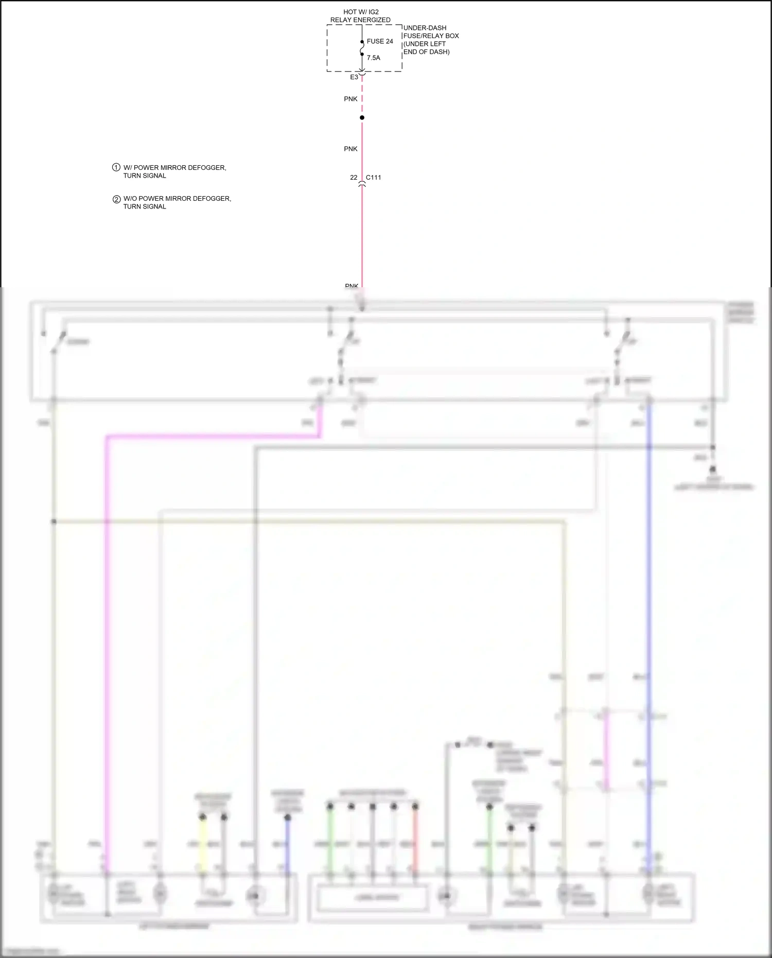 Honda Jazz GK facelift (2017-2020) defogger system wiring diagram  (2 of 2)