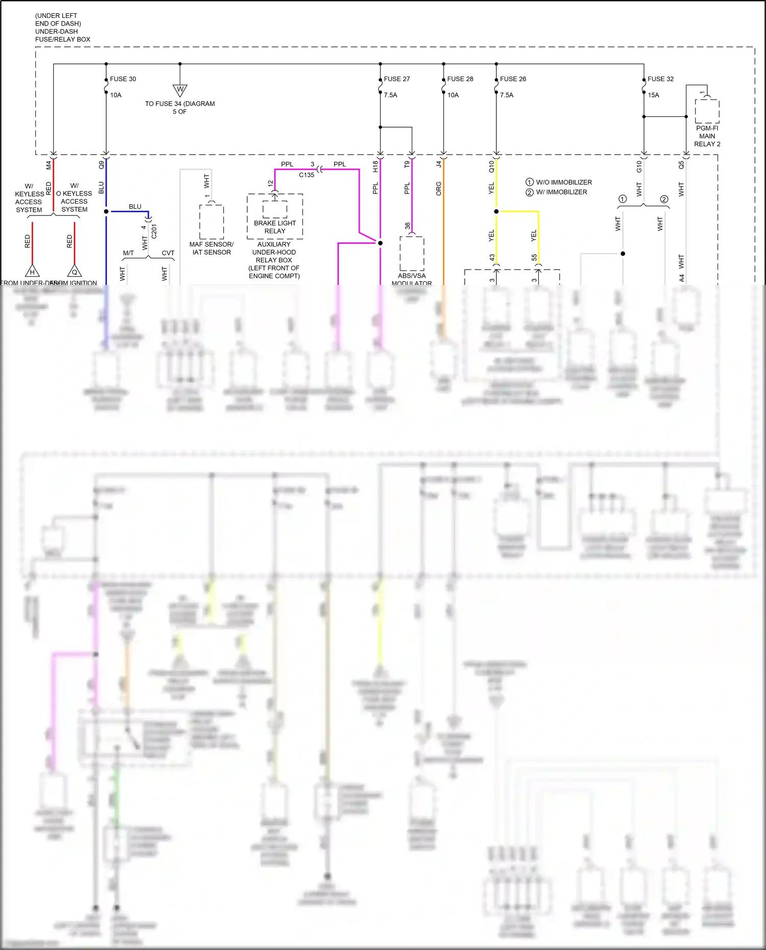Honda Jazz GK facelift (2017-2020) ignition key switch wiring diagram  (3 of 4)