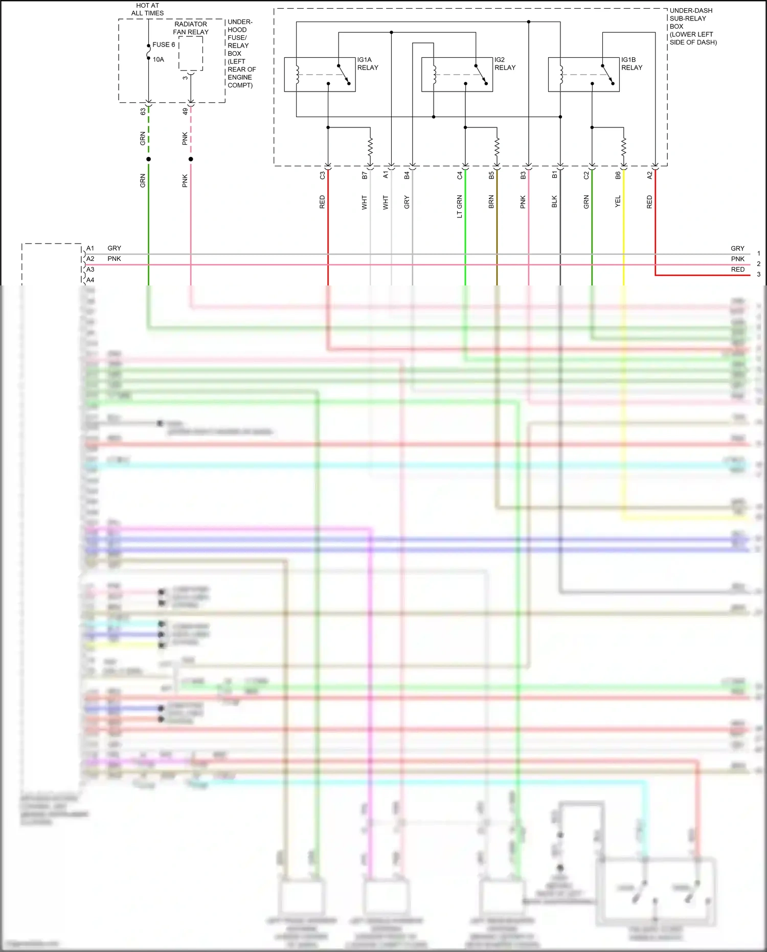 Wiring diagram left front interior antenna for Honda Jazz GK facelift (2017-2020) (1 of 2)