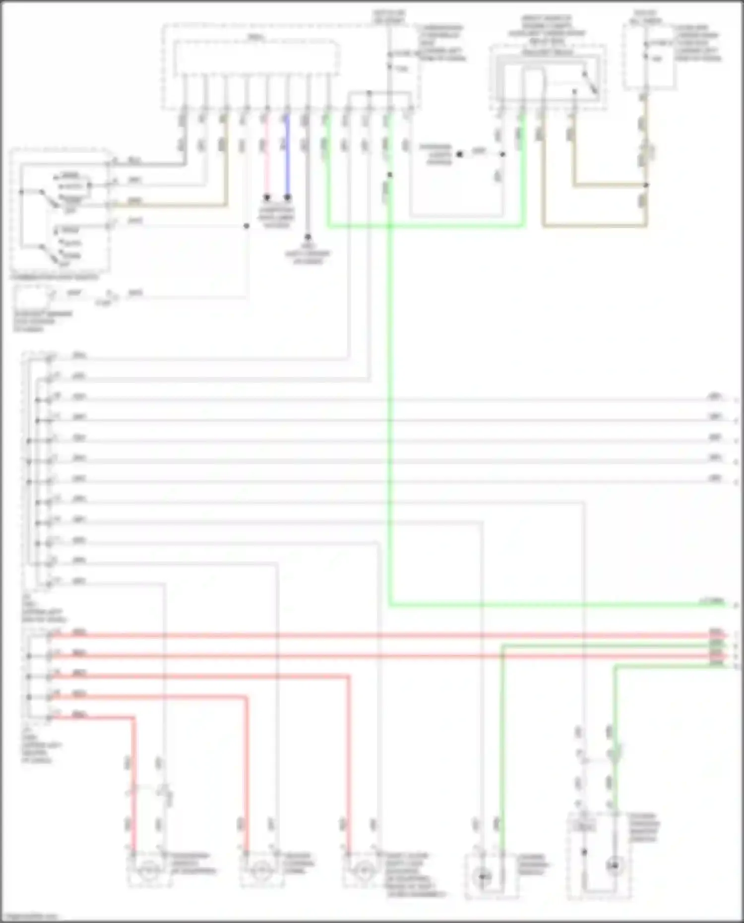 Wiring diagram power window master switch for Honda Jazz GK facelift (2017-2020) (3 of 6)
