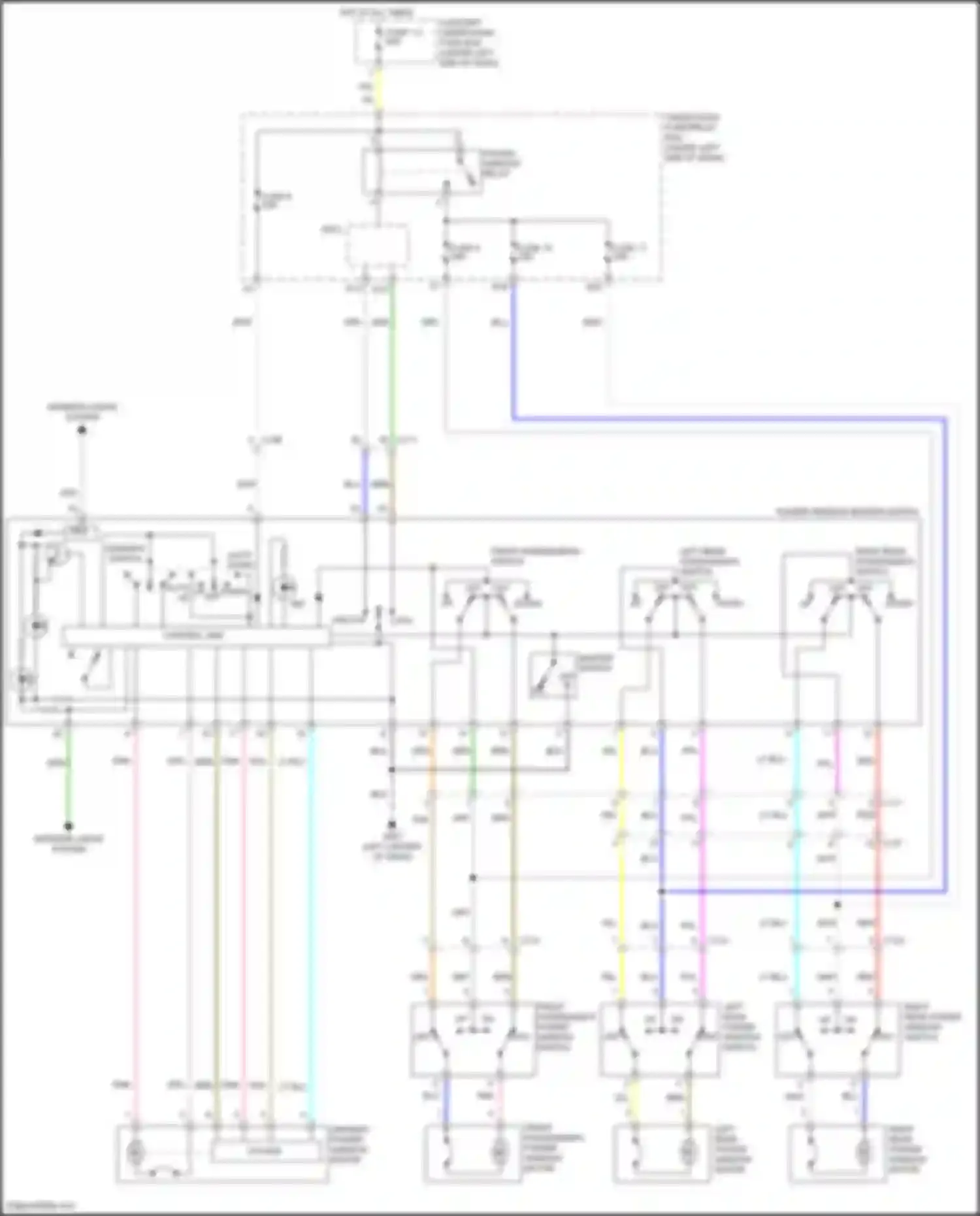 Wiring diagram power window relay for Honda Jazz GK facelift (2017-2020) (2 of 2)