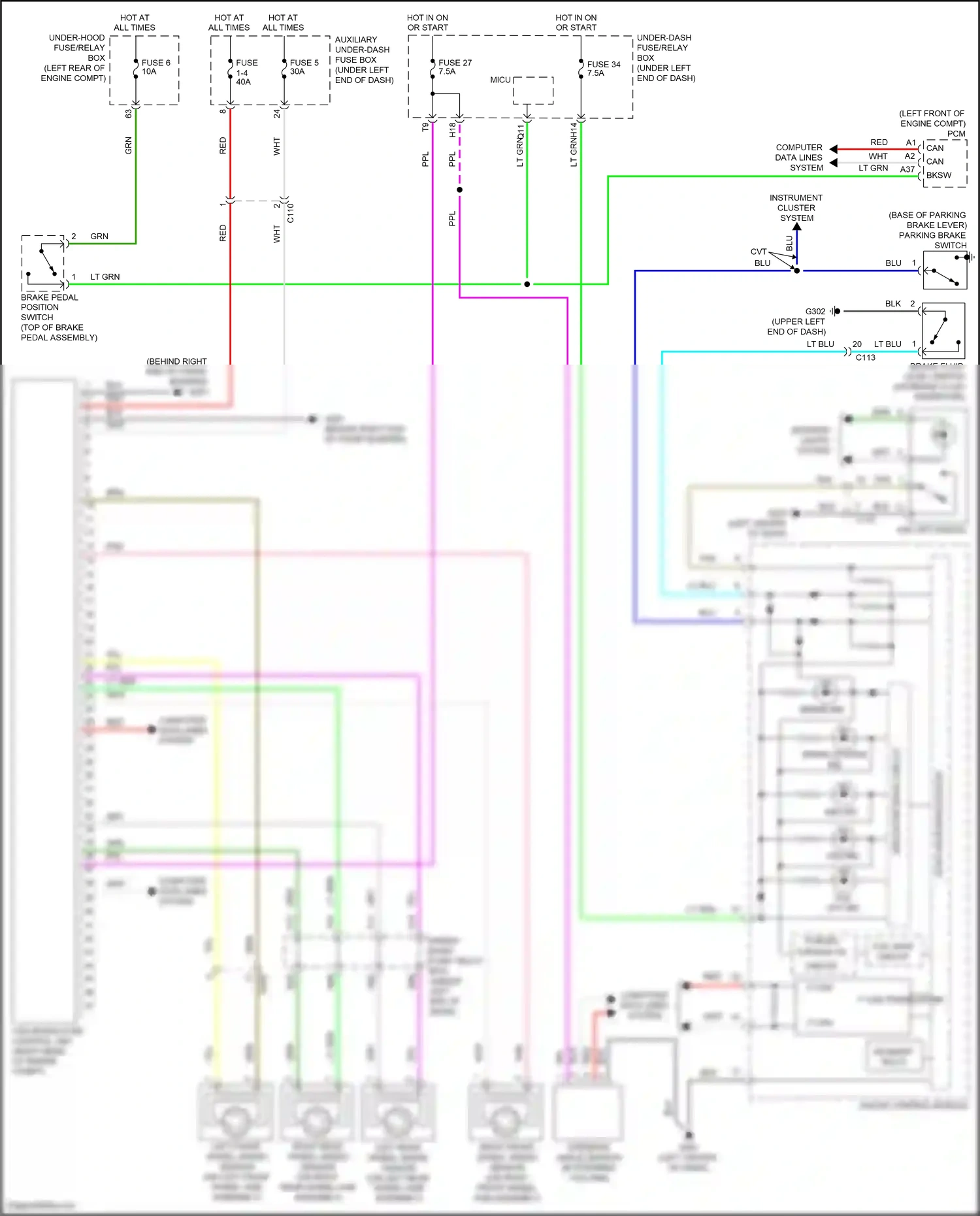 Wiring diagram abs ind. for Honda Jazz GK (2015-2017) (1 of 2)