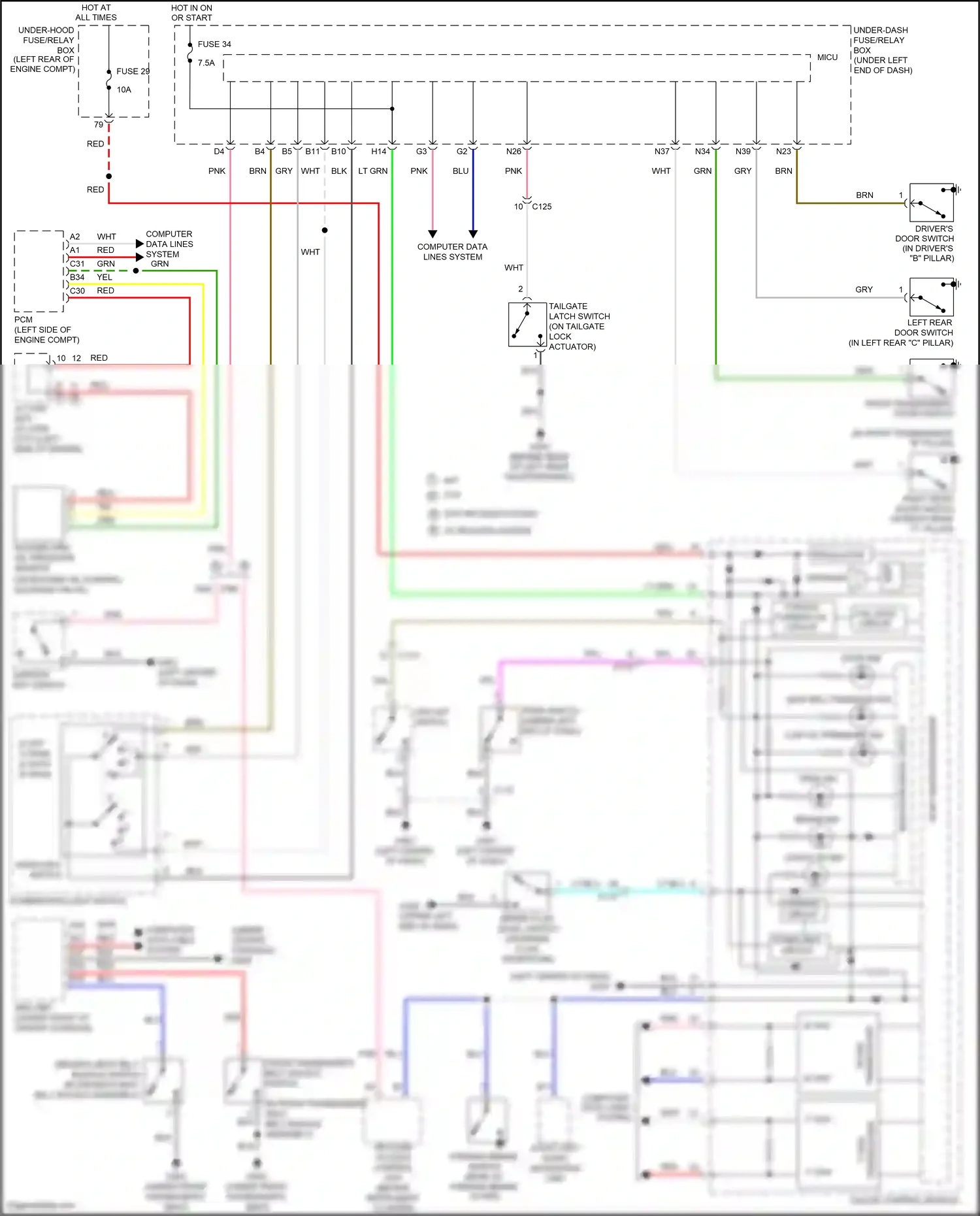 Honda Jazz GK (2015-2017) b-can wiring diagram  (3 of 3)