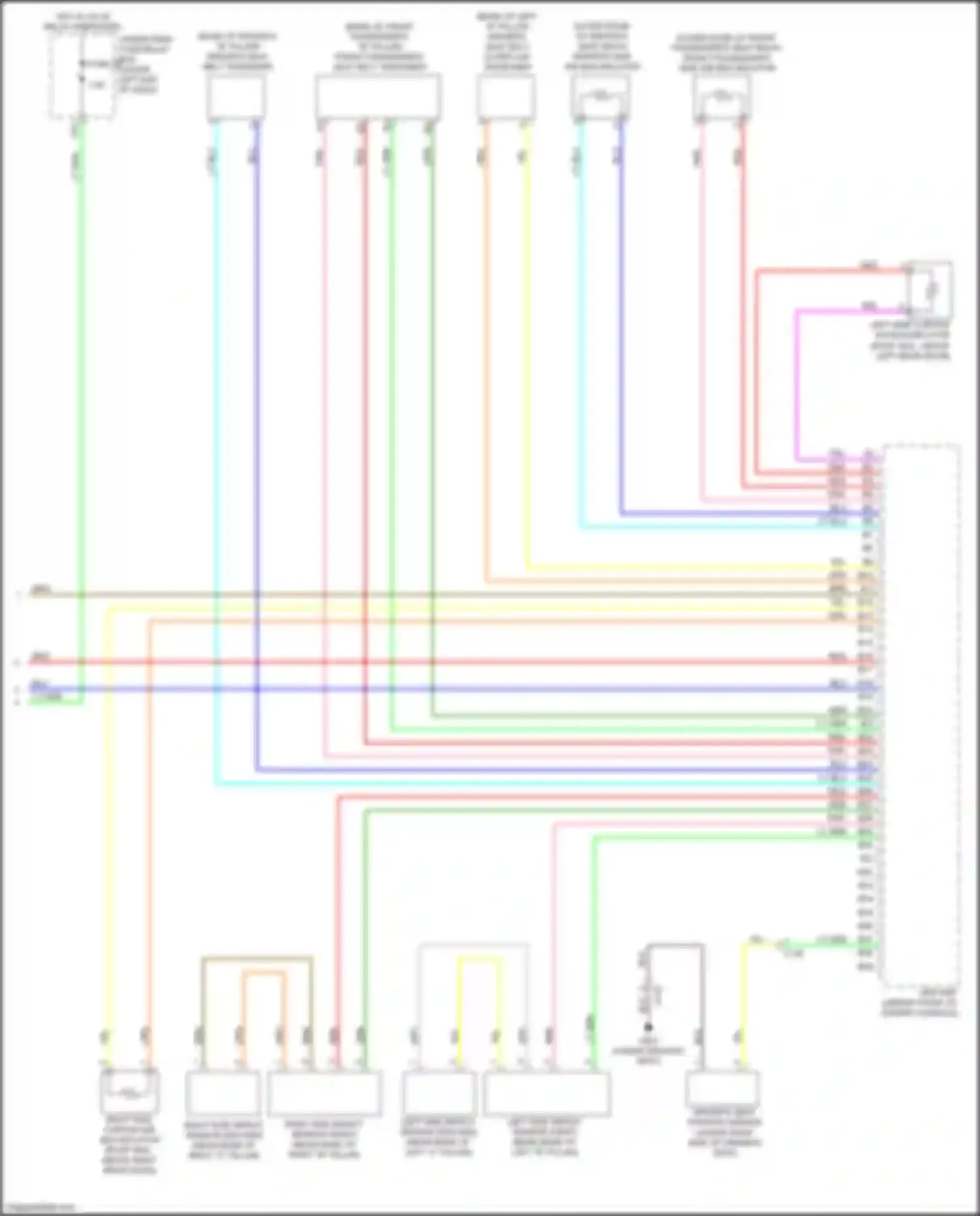 Wiring diagram left side curtain air bag inflator for Honda Jazz GK (2015-2017) (1 of 1)