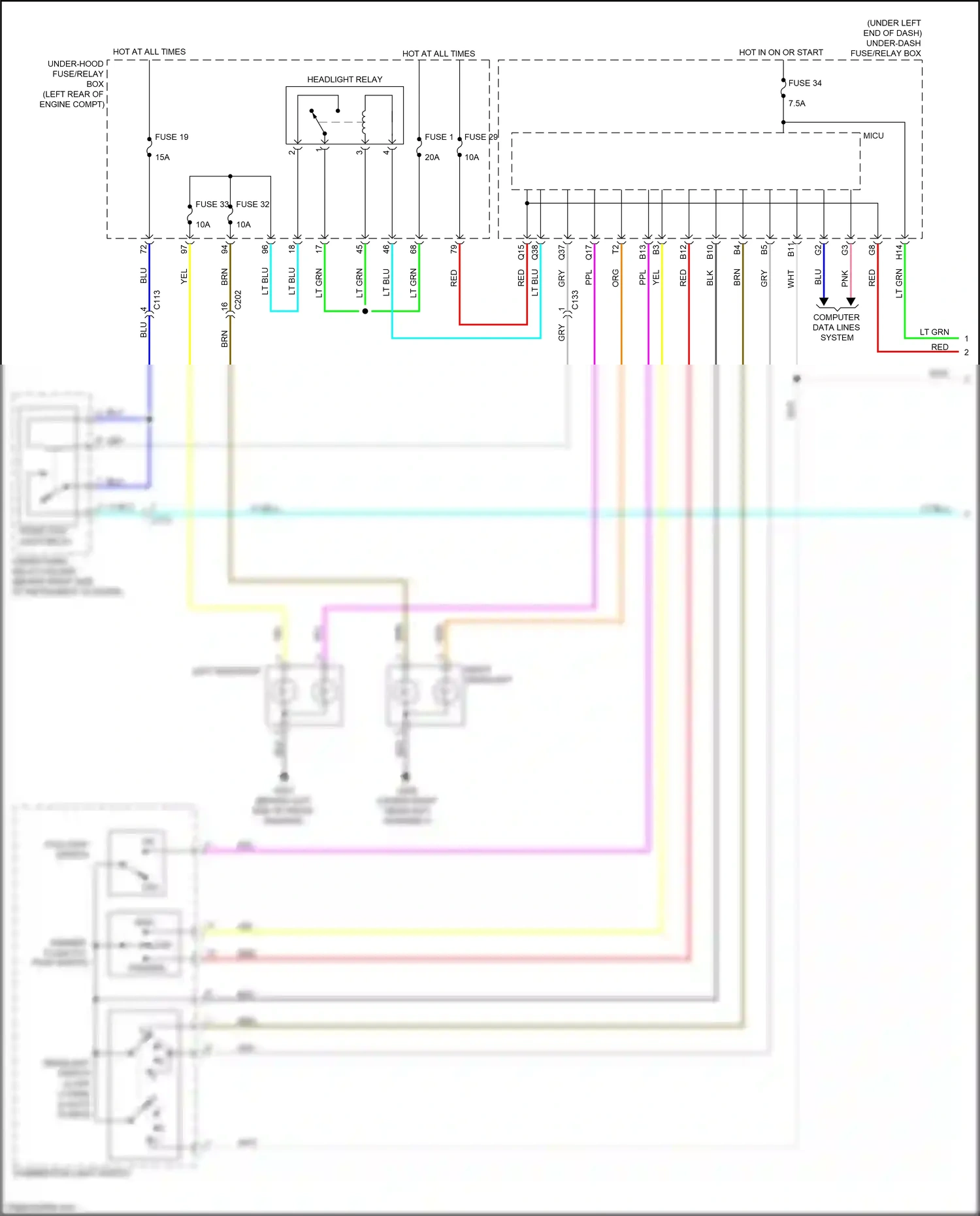 Wiring diagram lt blu for Honda Jazz GK (2015-2017) (23 of 61)