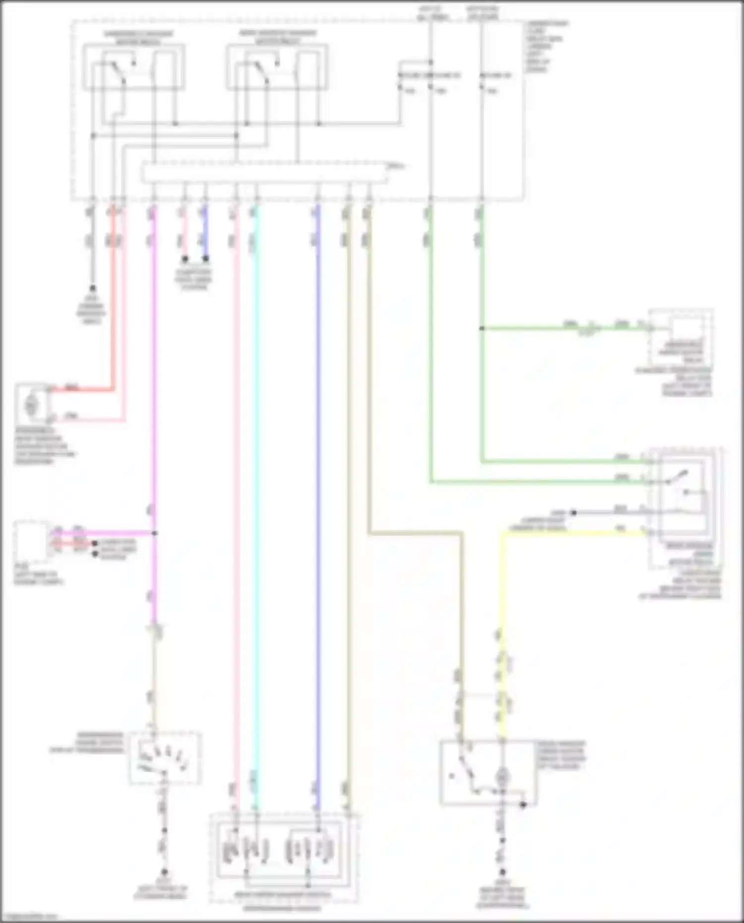 Wiring diagram rear window wiper motor relay for Honda Jazz GK (2015-2017) (5 of 5)