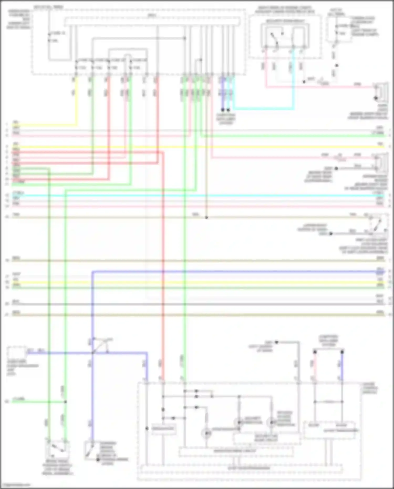 Wiring diagram security indicator for Honda Jazz GK (2015-2017) (1 of 2)