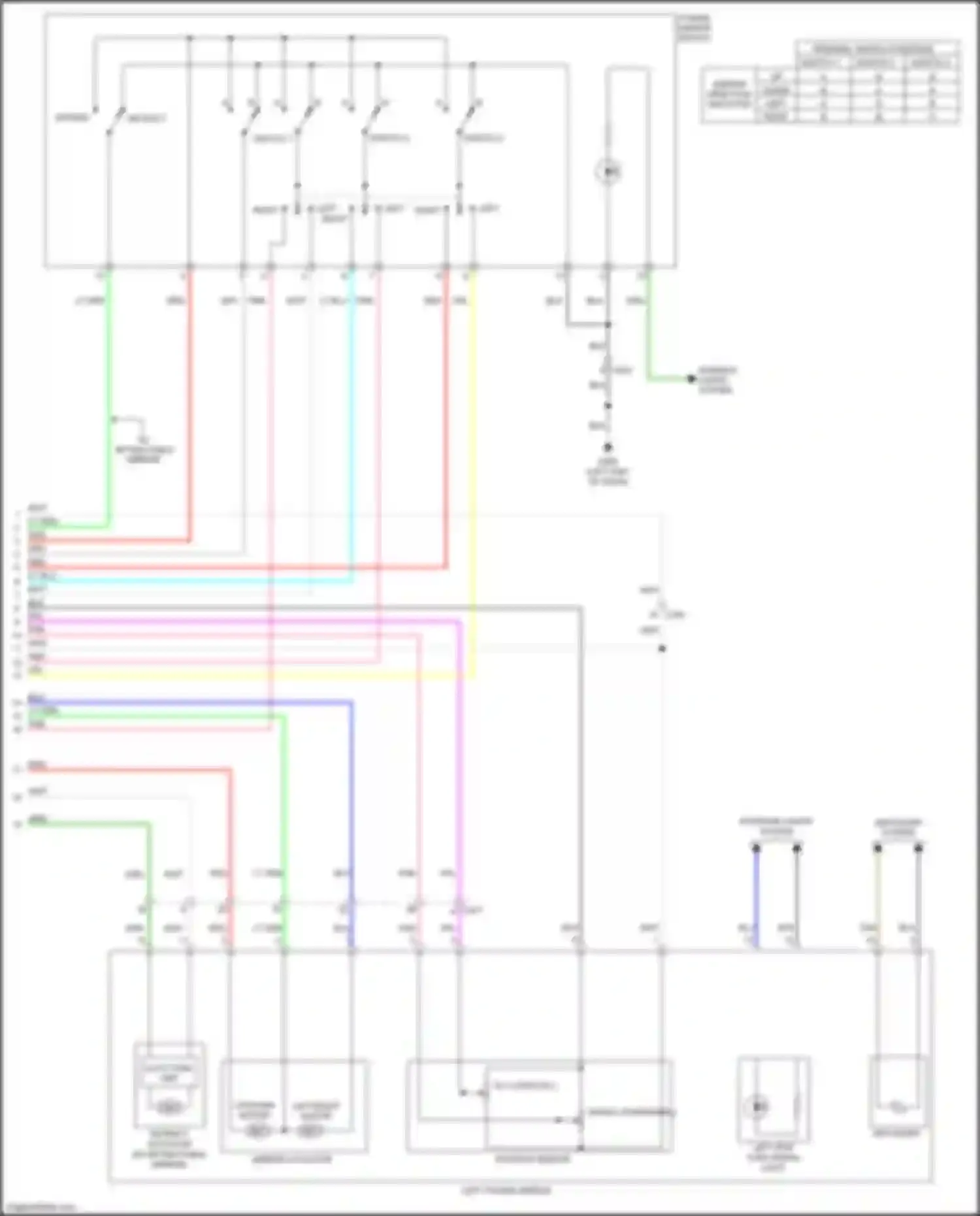 Car Wiring Diagrams for Odyssey (North America) Honda V facelift (2017-2020): Memory mirrors circuit (3 of 3)