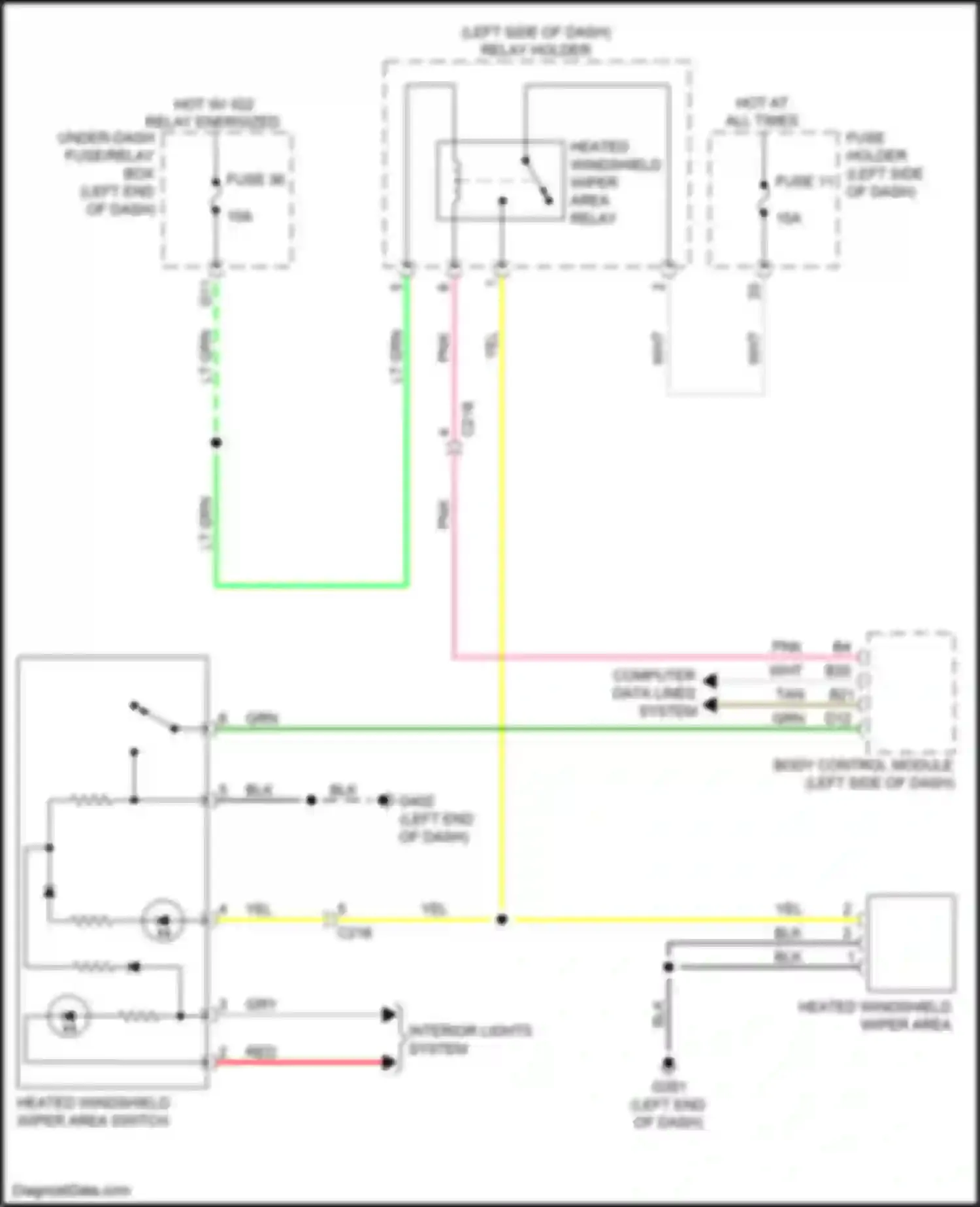 Wiring diagram computer data lines system for Honda Odyssey (North America) V facelift (2017-2020) (1 of 86)