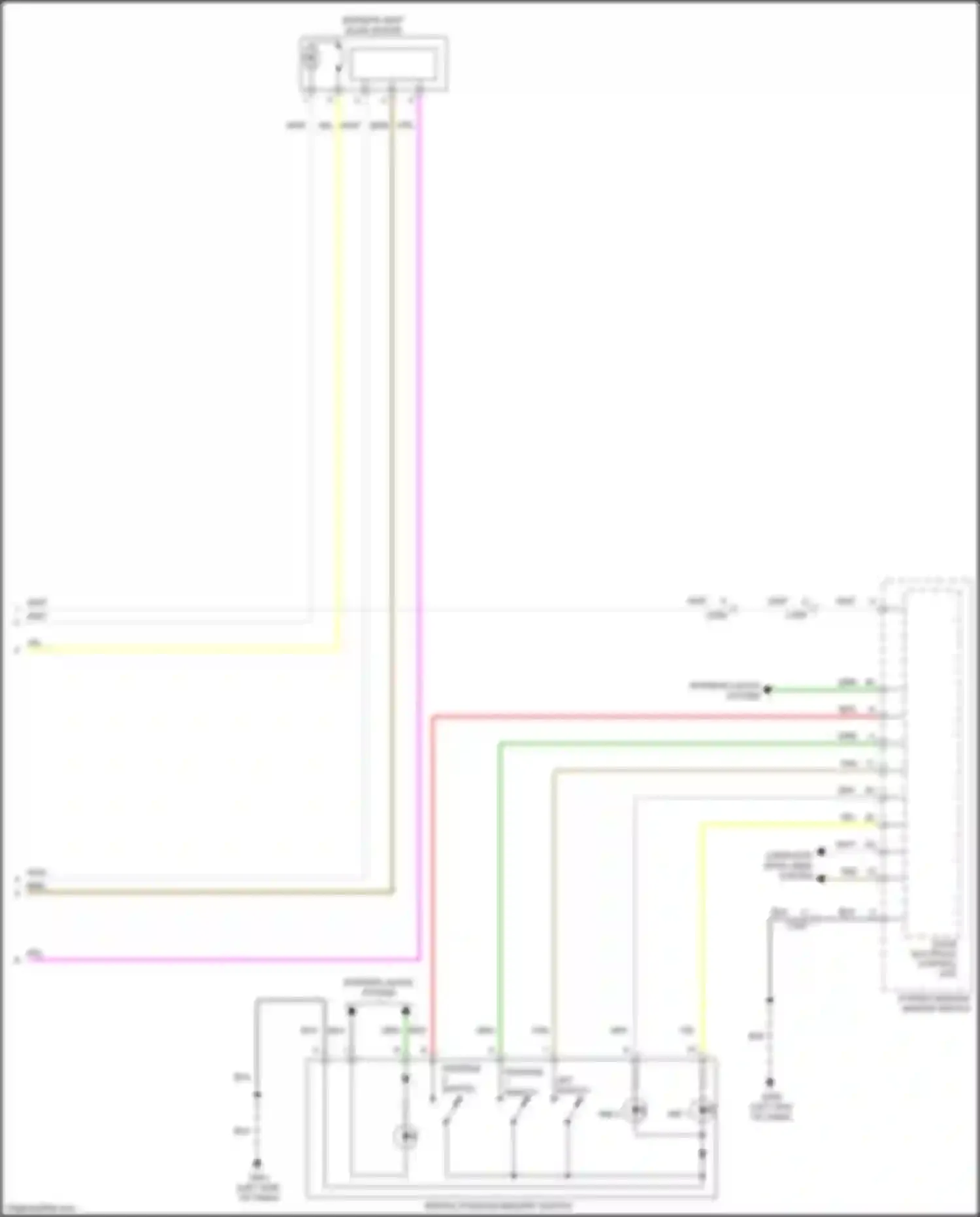 Wiring diagram door multiplex control unit for Honda Odyssey (North America) V facelift (2017-2020) (5 of 10)