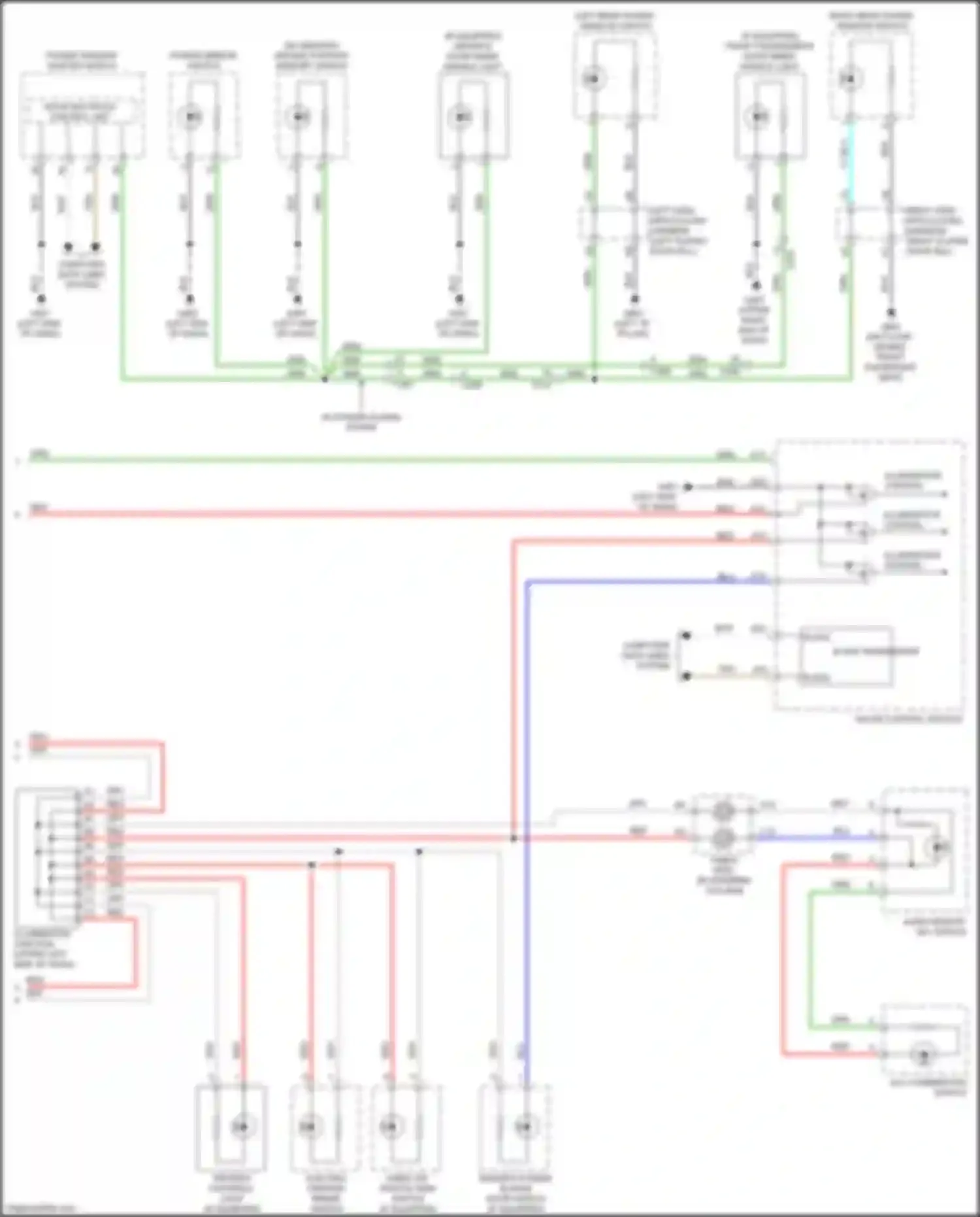 Wiring diagram front passenger's door inner handle light for Honda Odyssey (North America) V facelift (2017-2020) (2 of 2)