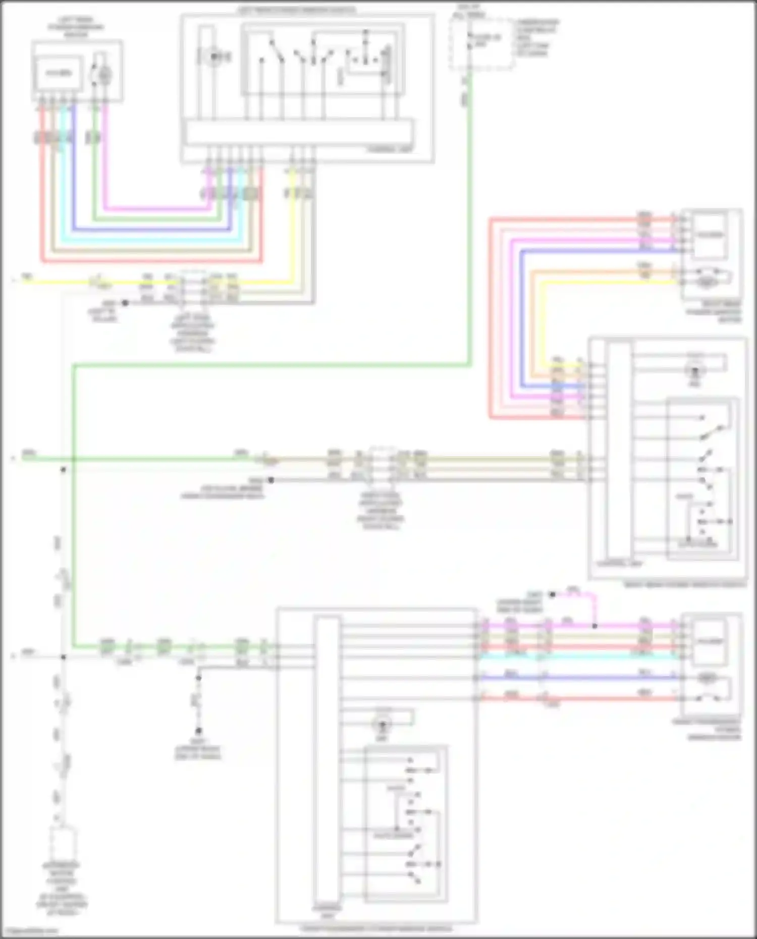 Wiring diagram front passenger's power window switch for Honda Odyssey (North America) V facelift (2017-2020) (8 of 9)