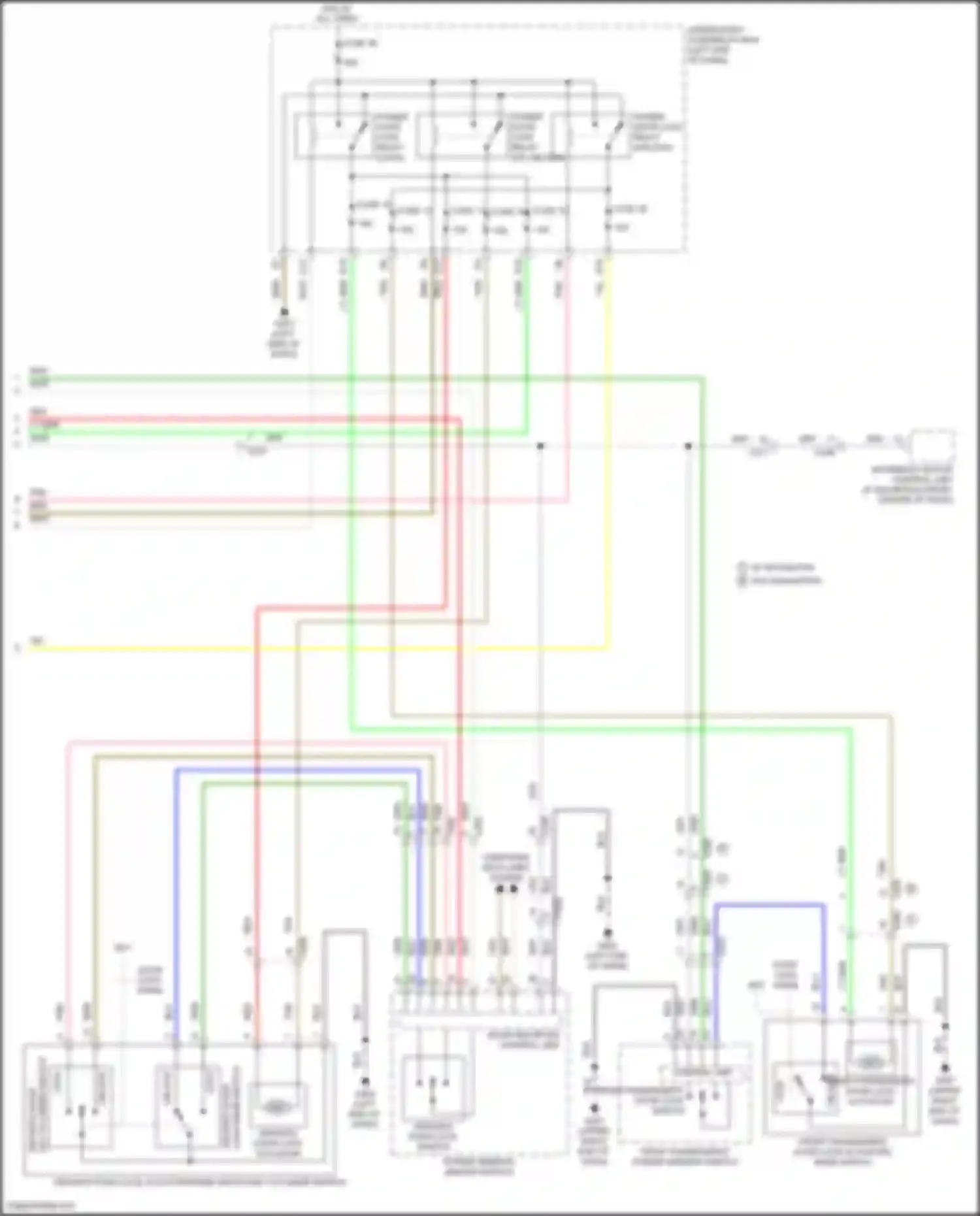 Wiring diagram front passenger's power window switch for Honda Odyssey (North America) V facelift (2017-2020) (1 of 9)