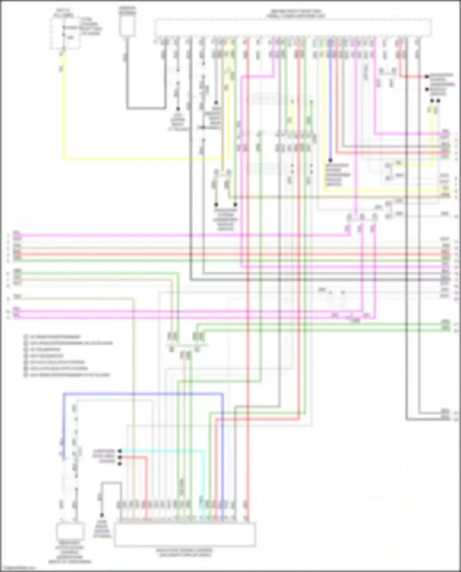 Wiring diagram navigation system for Honda Odyssey (North America) V facelift (2017-2020) (5 of 11)