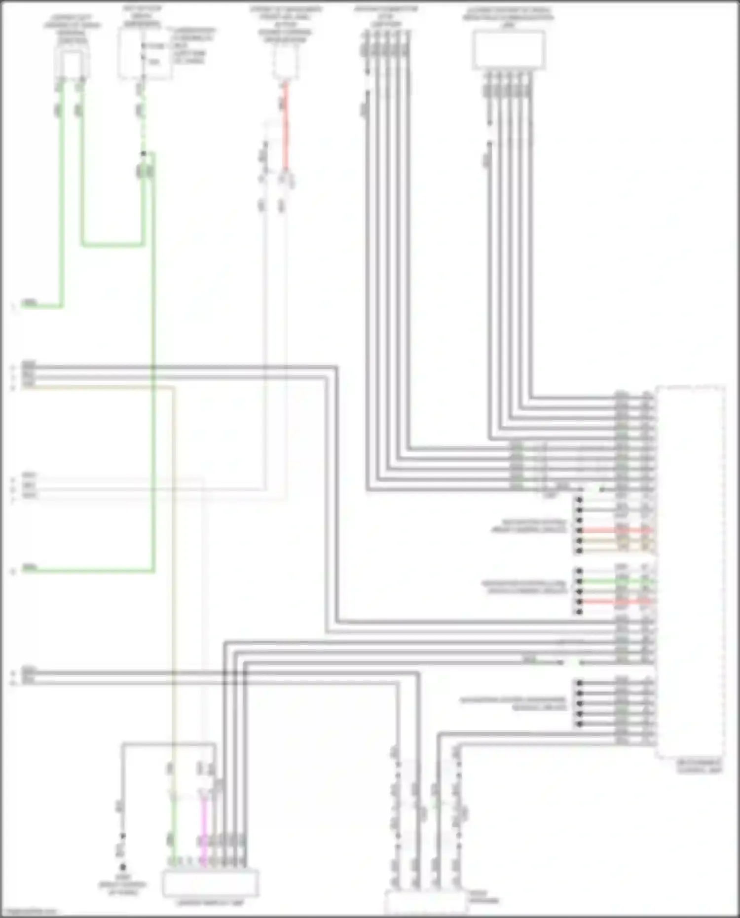 Wiring diagram near field communication unit for Honda Odyssey (North America) V facelift (2017-2020) (1 of 4)