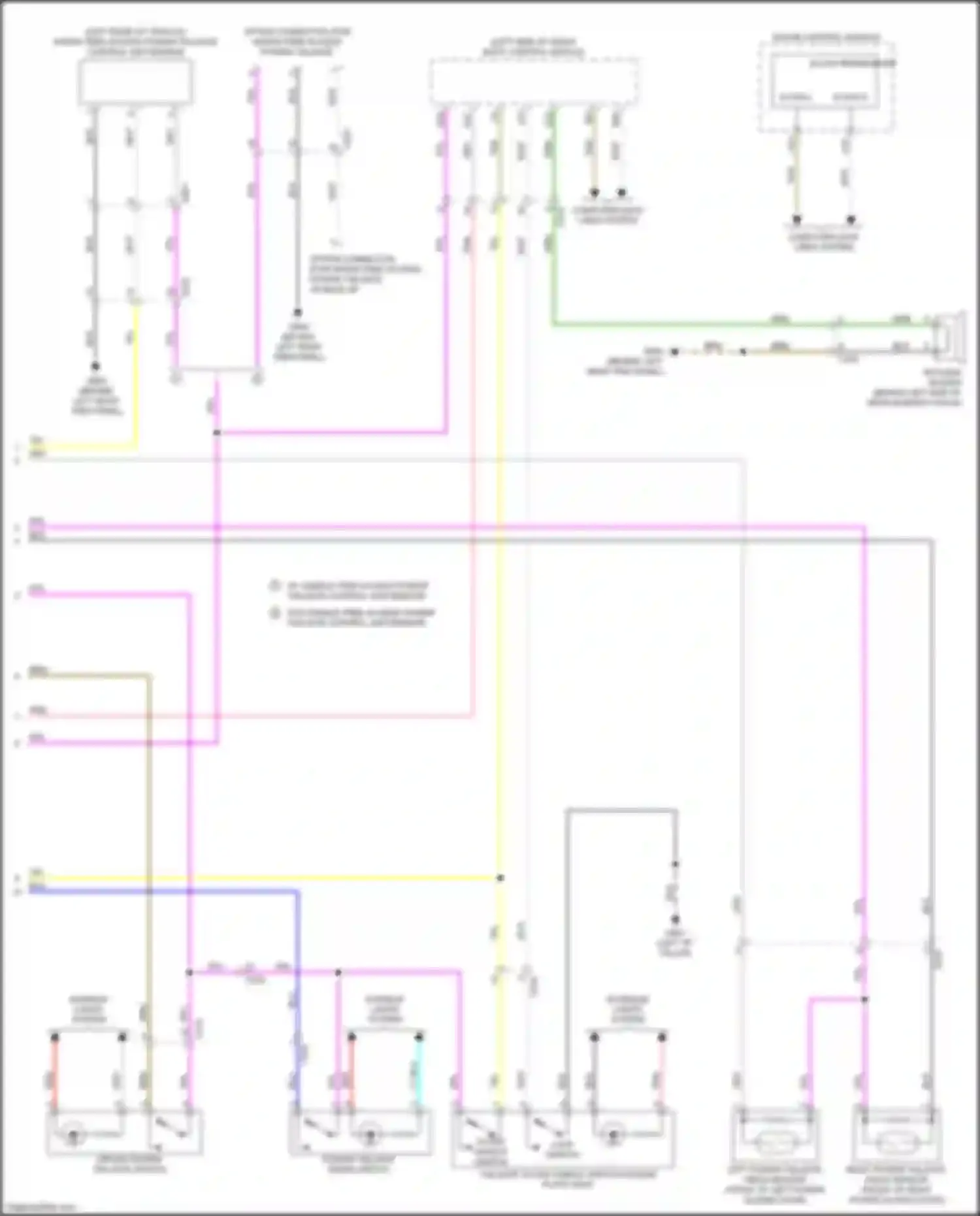 Wiring diagram outer handle switch for Honda Odyssey (North America) V facelift (2017-2020) (1 of 2)