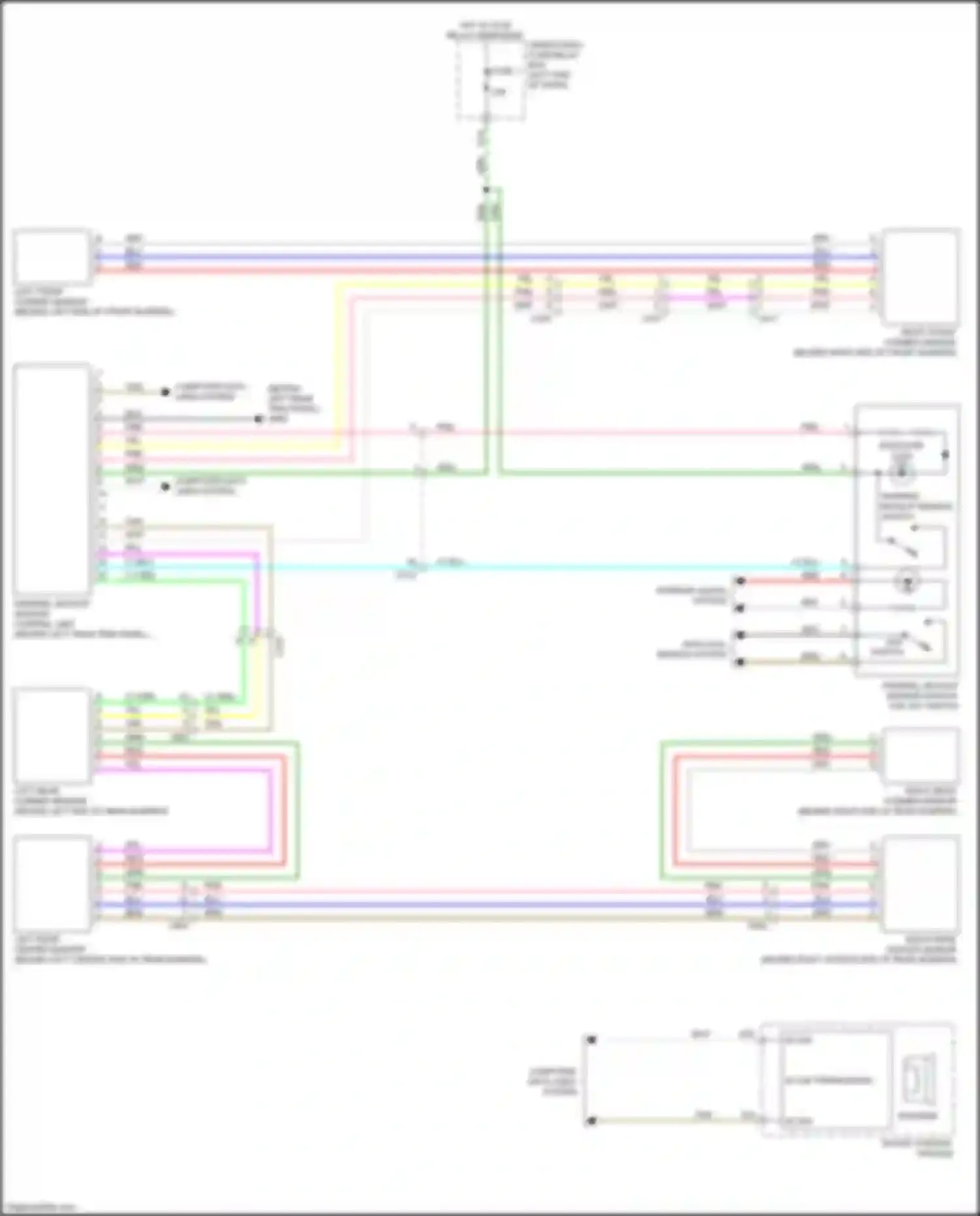 Wiring diagram parking, backup sensor switch for Honda Odyssey (North America) V facelift (2017-2020) (1 of 1)