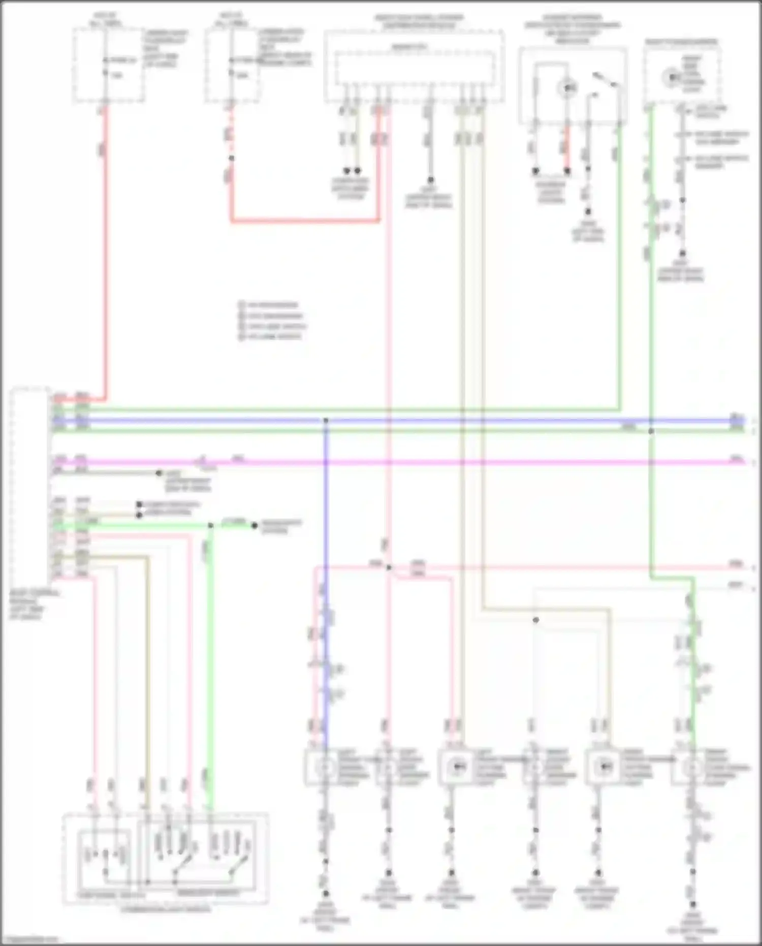 Wiring diagram right front side marker light for Honda Odyssey (North America) V facelift (2017-2020) (1 of 2)