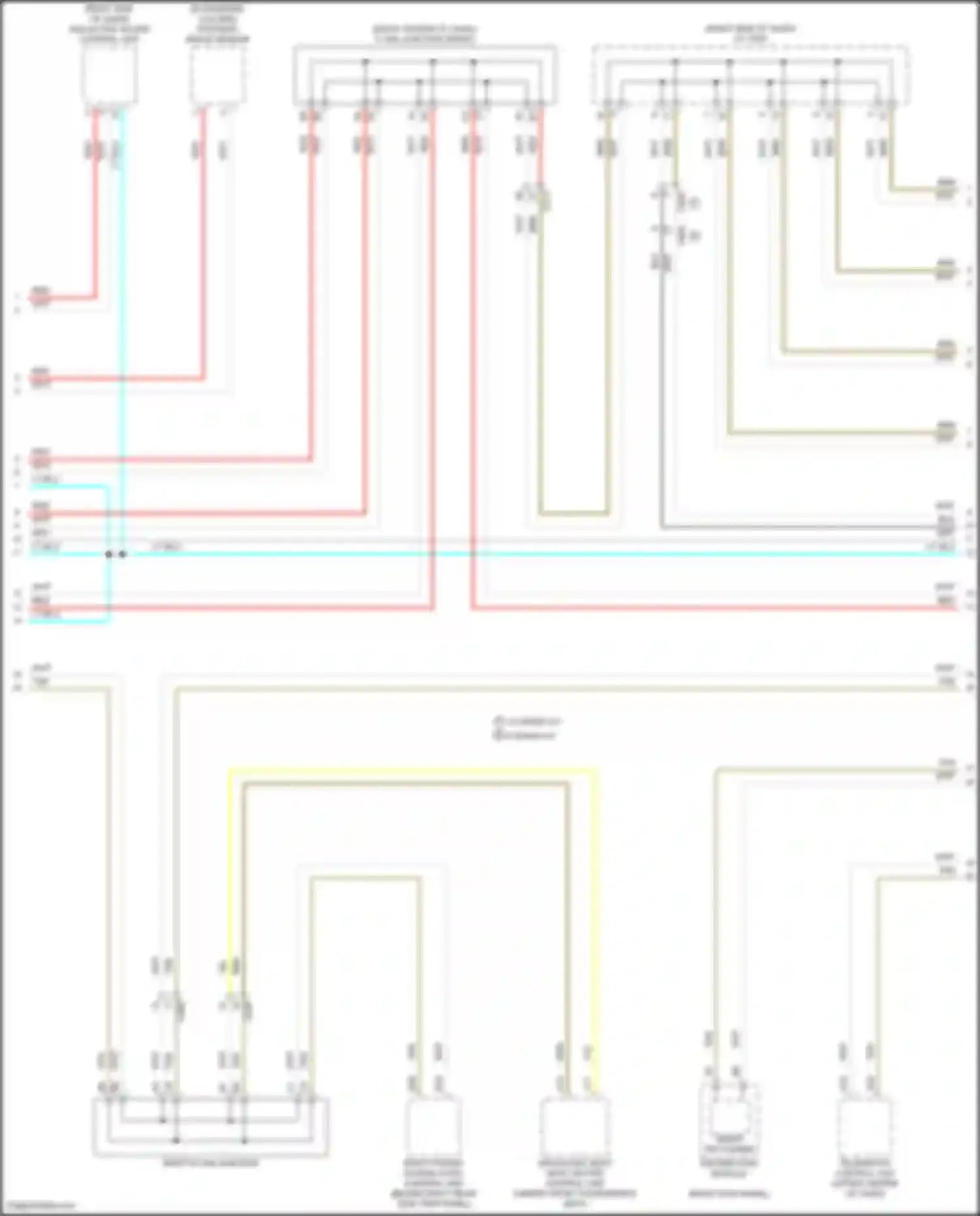 Wiring diagram right power sliding door control unit for Honda Odyssey (North America) V facelift (2017-2020) (1 of 8)