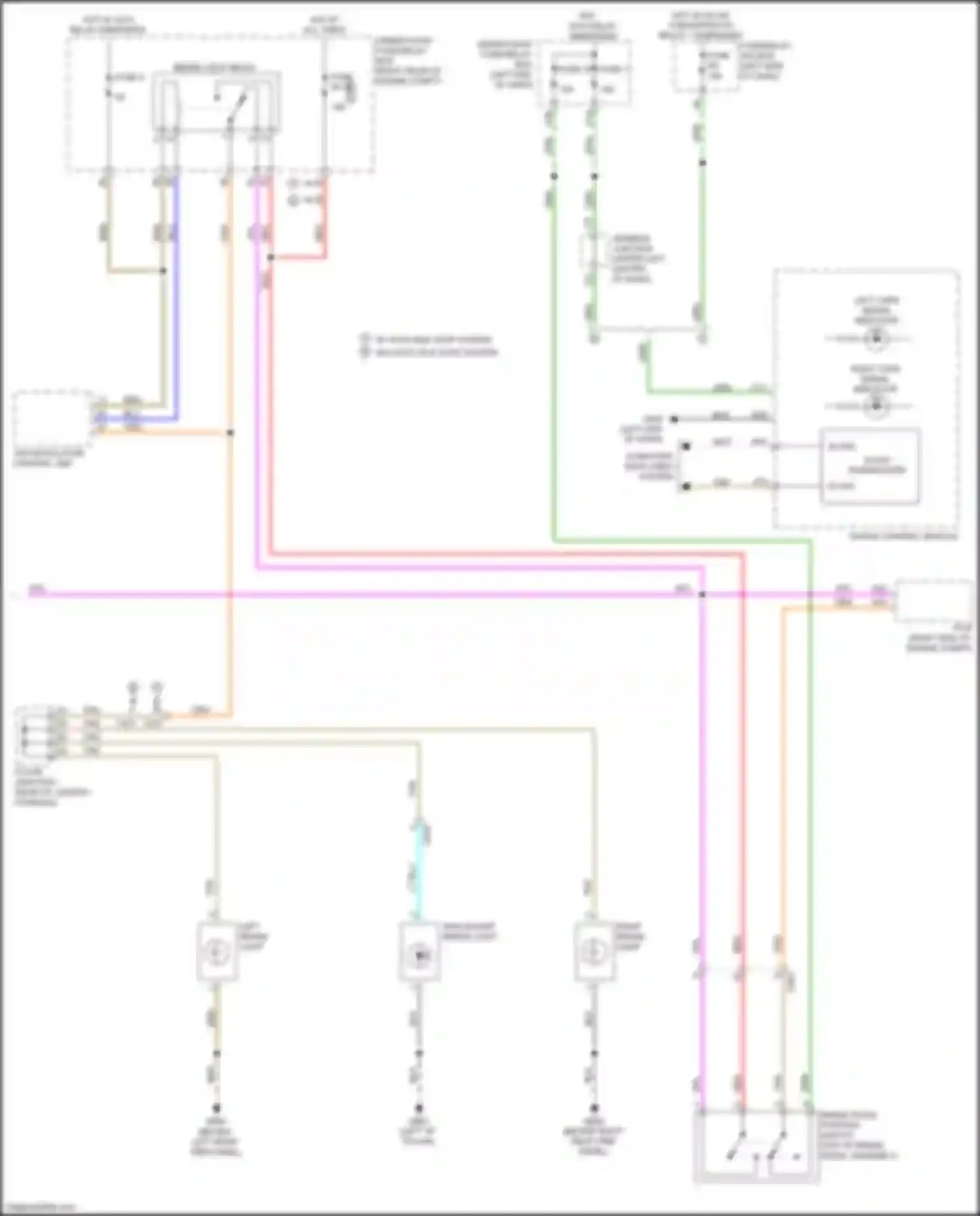 Wiring diagram right turn signal indicator for Honda Odyssey (North America) V facelift (2017-2020) (1 of 2)