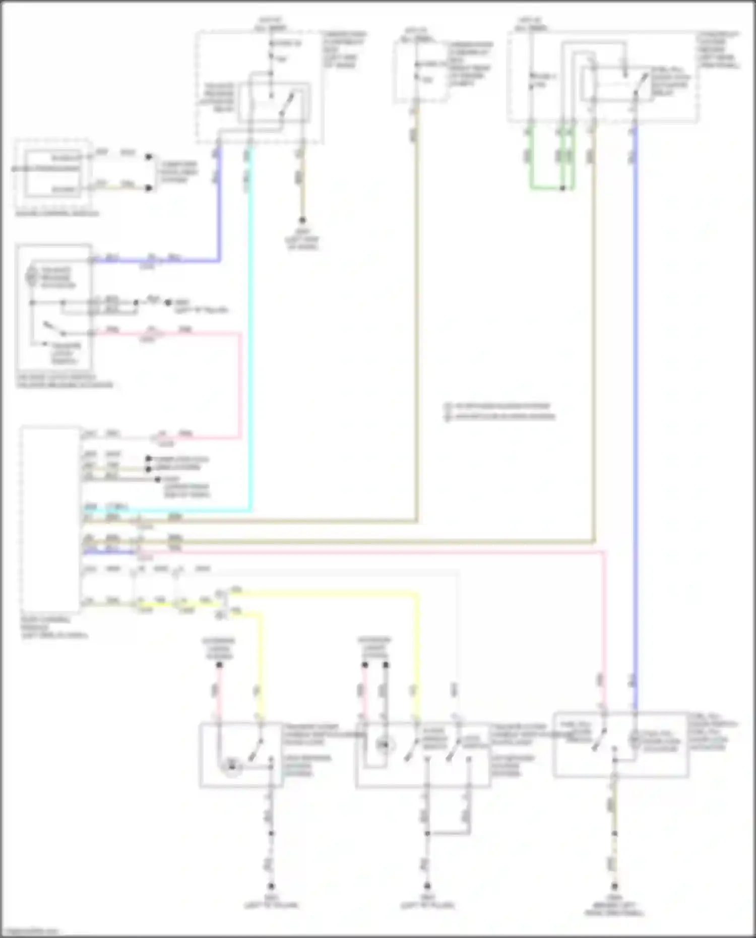 Wiring diagram tailgate latch switch/ tailgate release actuator for Honda Odyssey (North America) V facelift (2017-2020) (5 of 5)