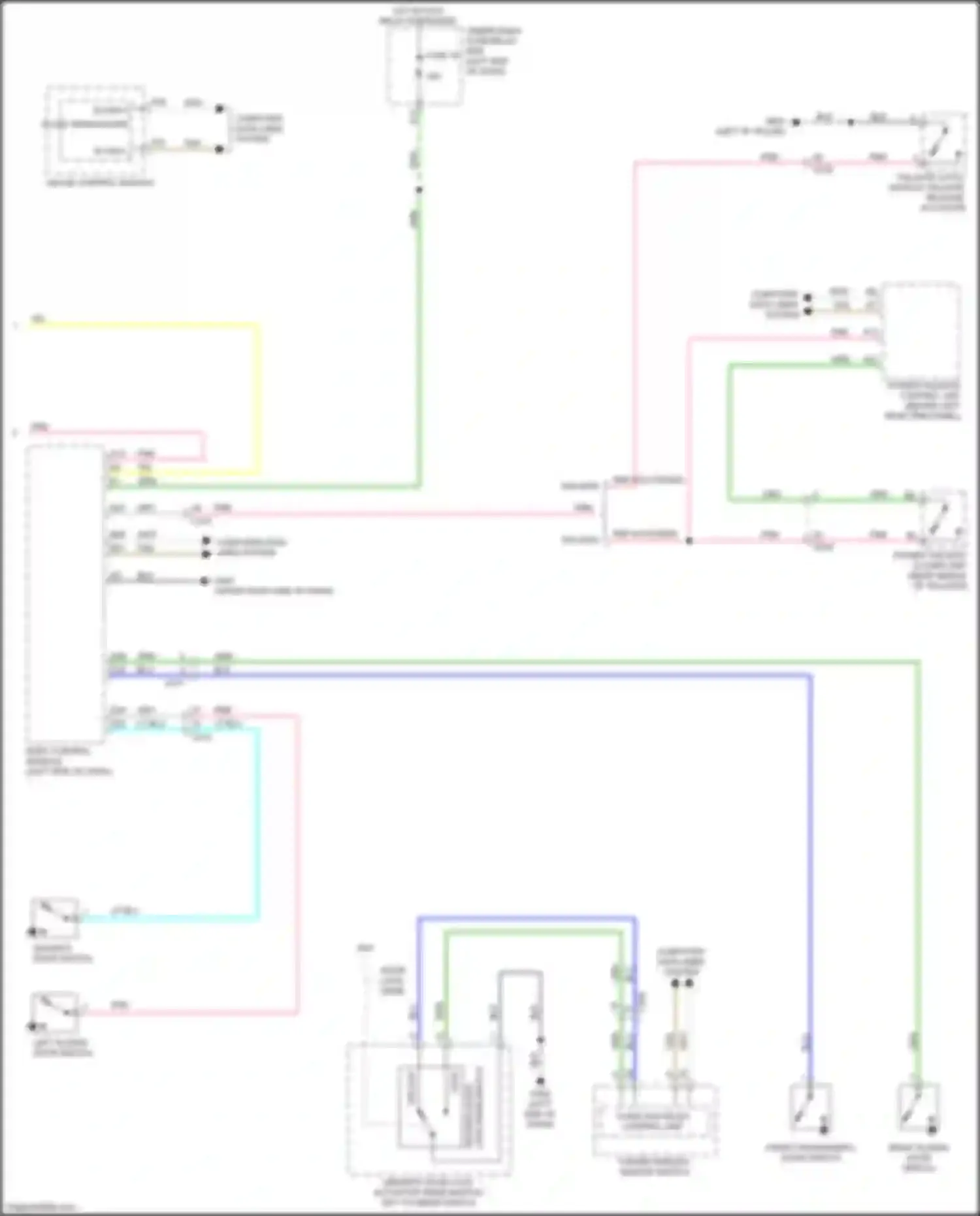 Wiring diagram tailgate latch switch/ tailgate release actuator for Honda Odyssey (North America) V facelift (2017-2020) (1 of 5)