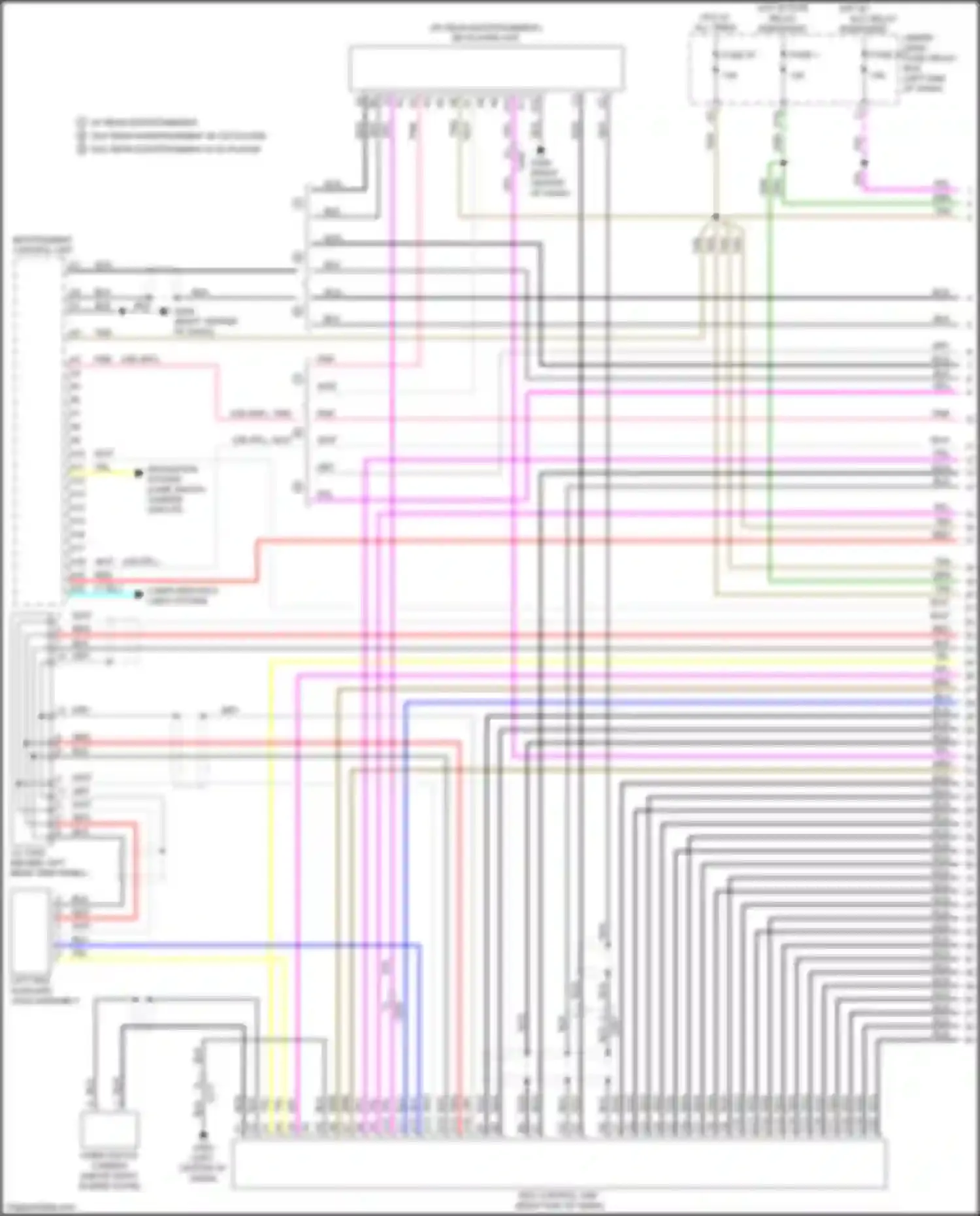 Wiring diagram under- dash fuse/ relay box for Honda Odyssey (North America) V facelift (2017-2020) (4 of 9)