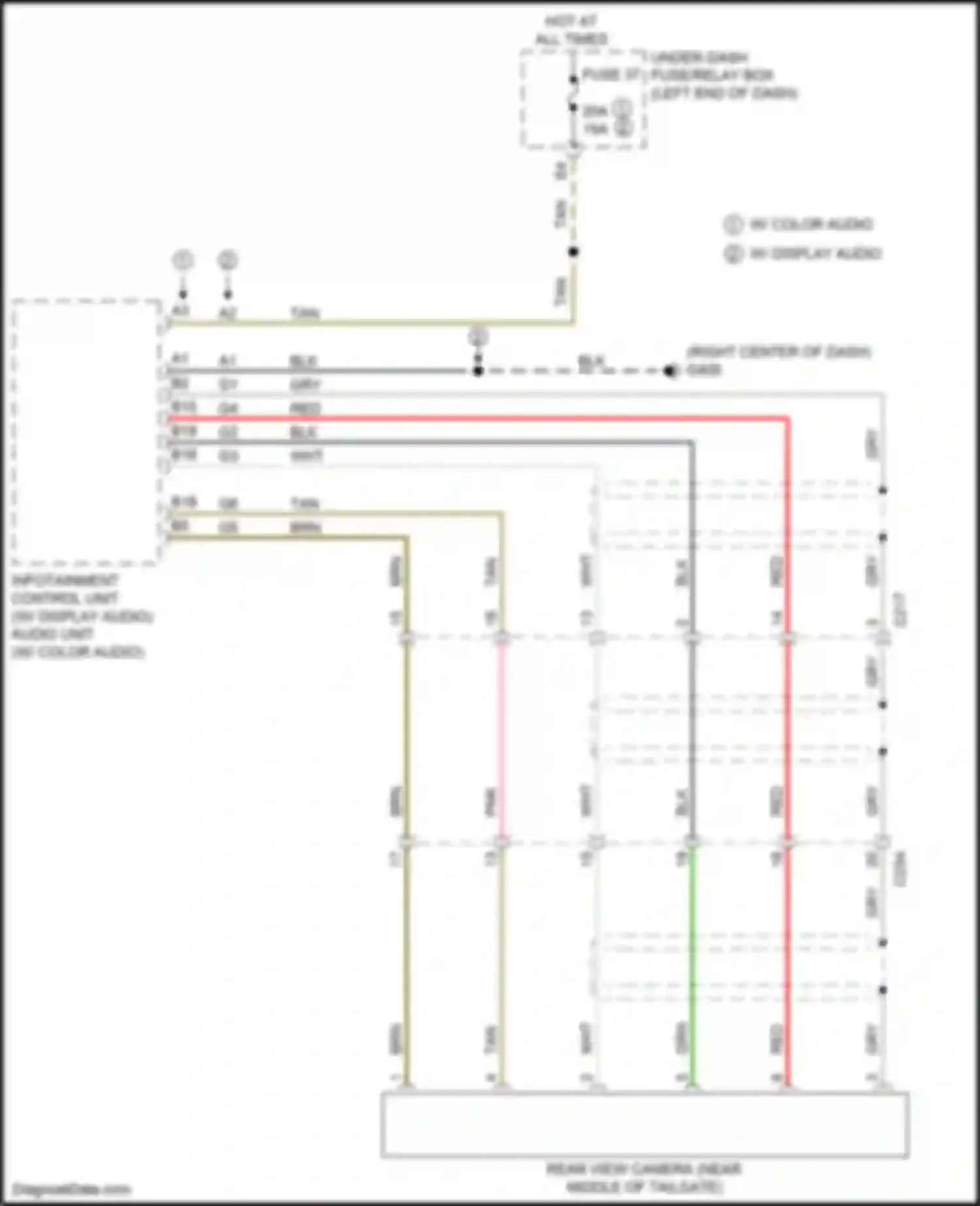 Wiring diagram under-dash fuse/relay box for Honda Odyssey (North America) V facelift (2017-2020) (56 of 63)