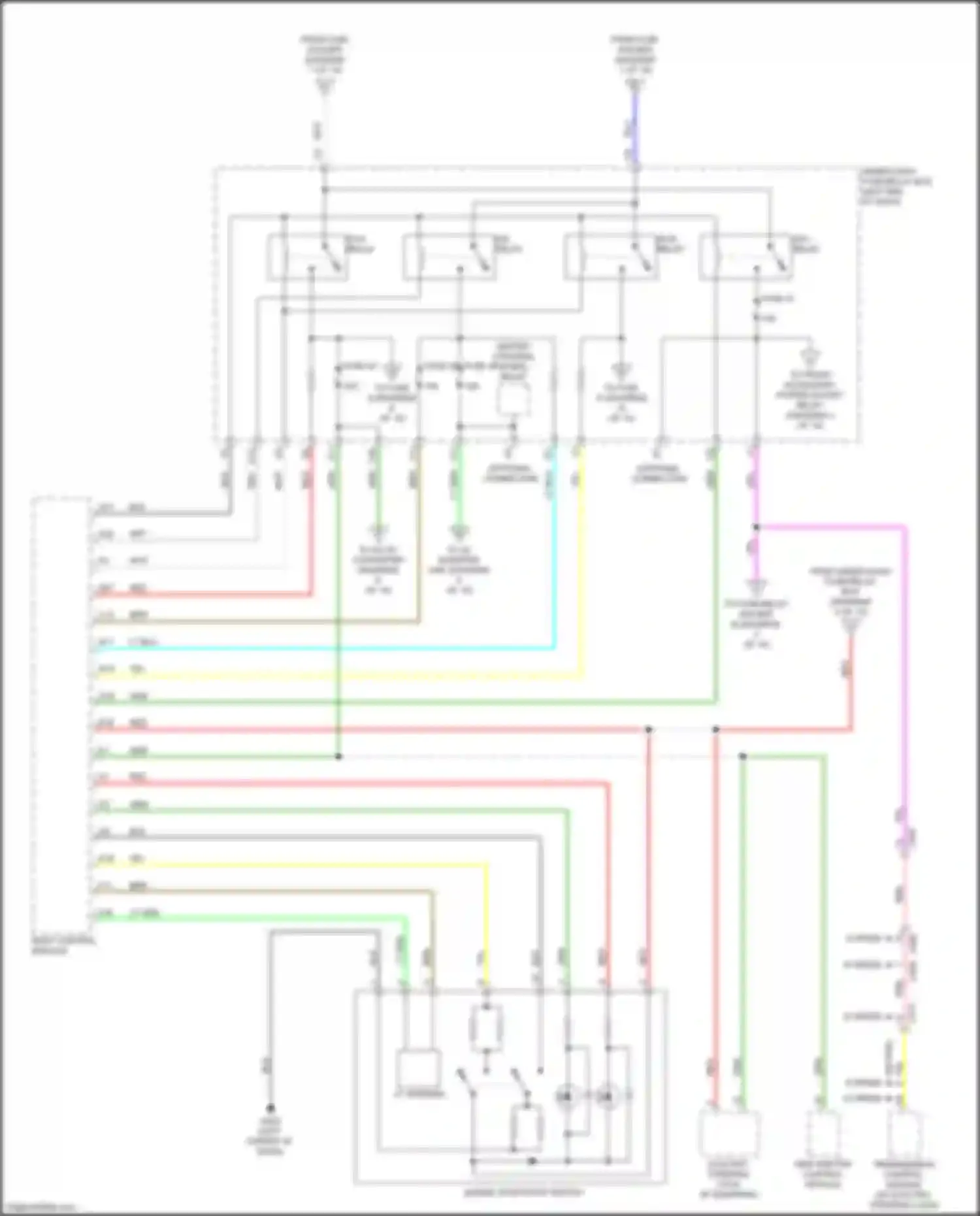 Wiring diagram under-dash fuse/relay box for Honda Odyssey (North America) V facelift (2017-2020) (6 of 63)