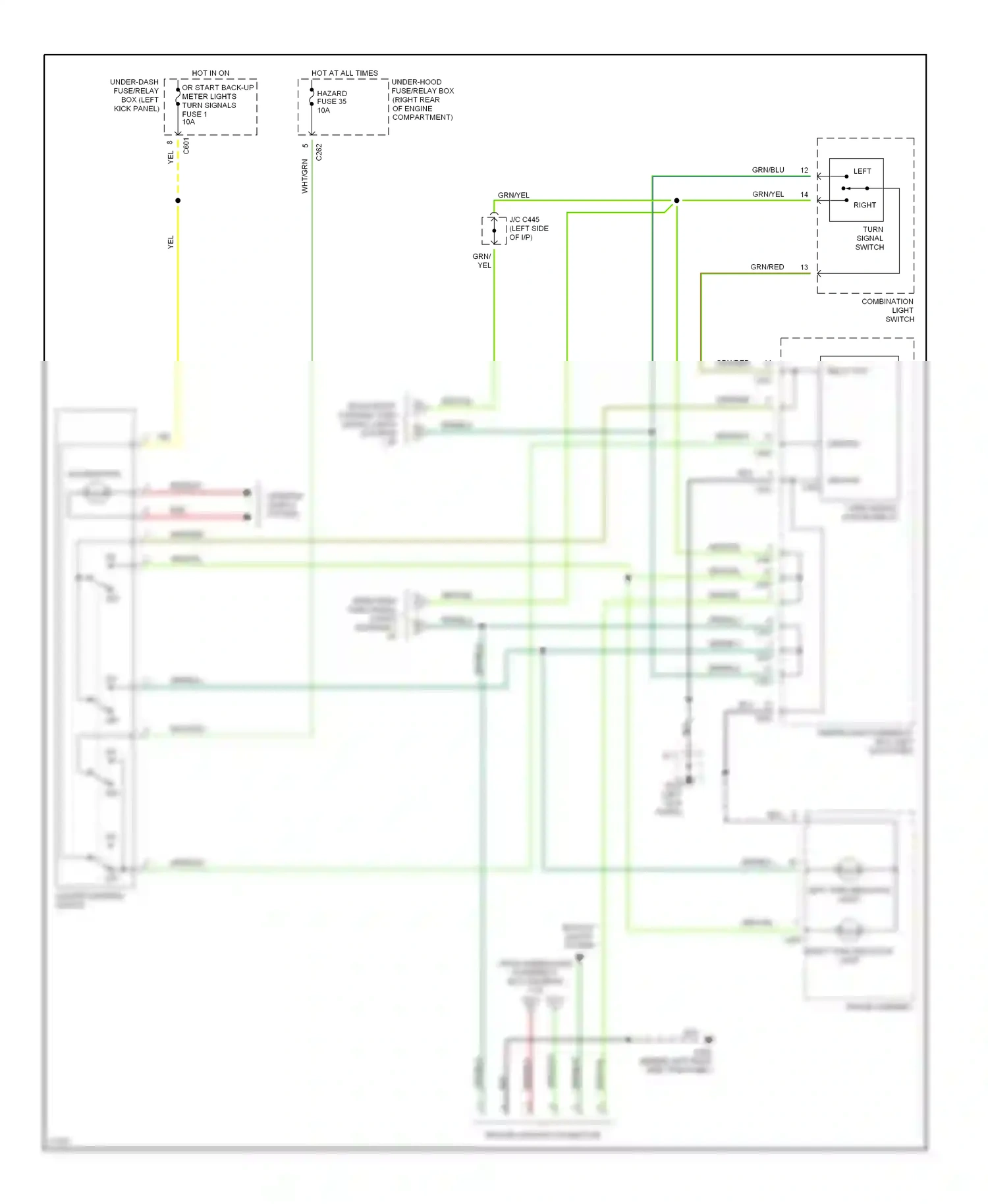 Wiring diagram combination light switch for Honda Odyssey I (1994-1999) (2 of 7)