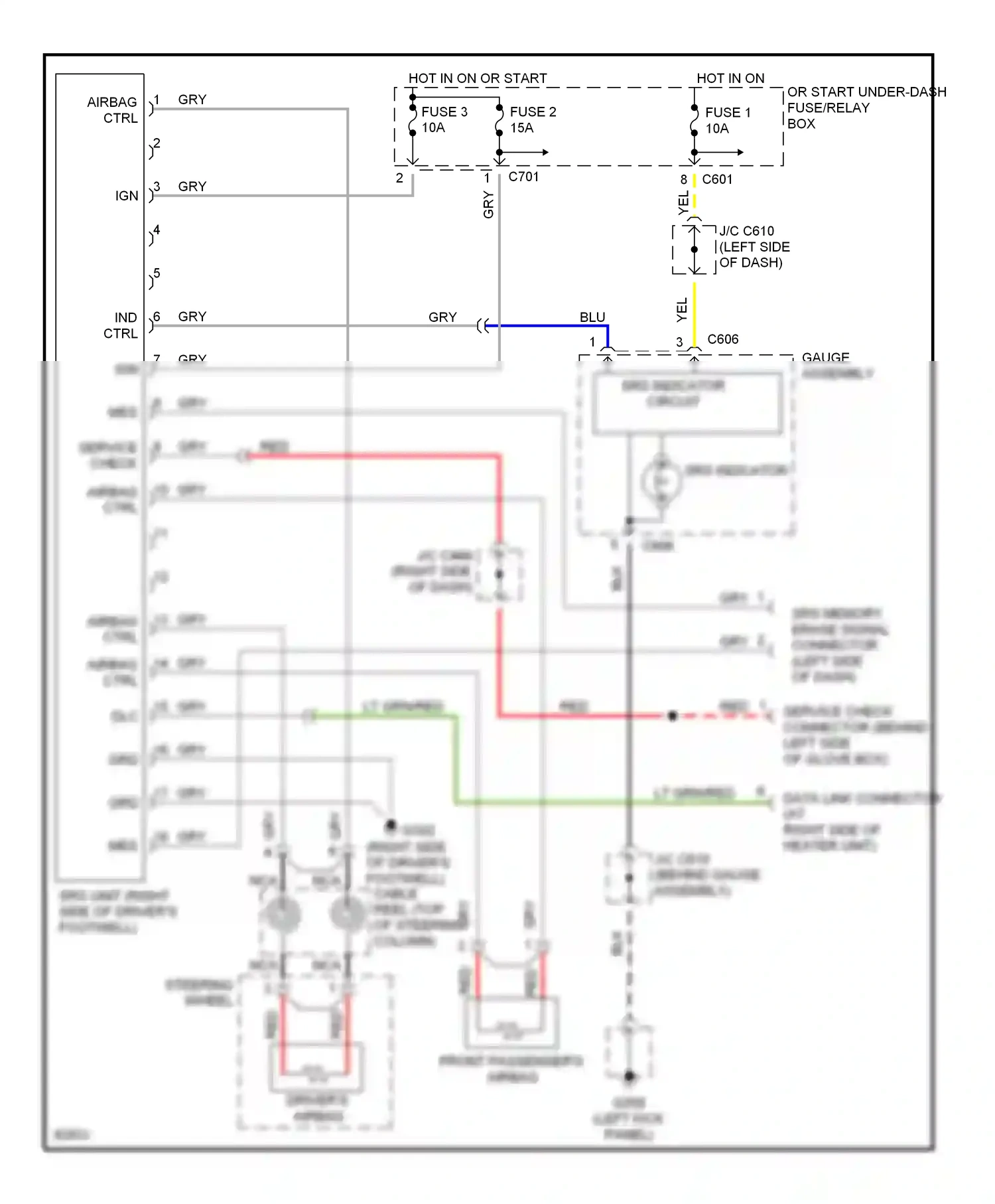 Wiring diagram ind ctrl for Honda Odyssey I (1994-1999) (1 of 1)