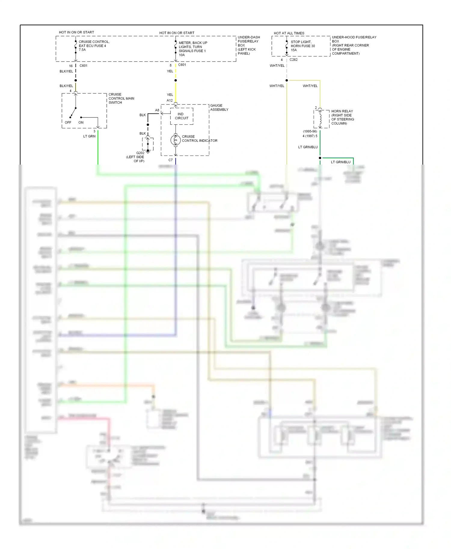 Wiring diagram power input for Honda Odyssey I (1994-1999) (1 of 1)