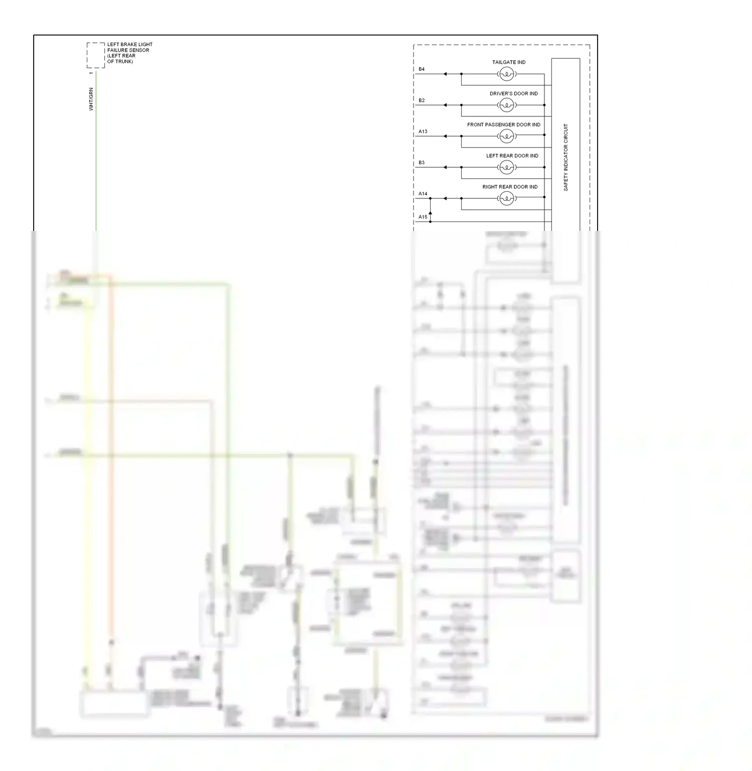 Wiring diagram tailgate ind for Honda Odyssey I (1994-1999) (1 of 1)