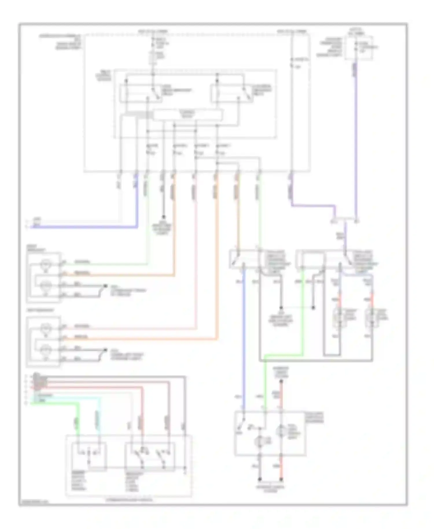 Odyssey Honda I (2004-2009): Headlights circuit, except touring without drl (2 of 2)