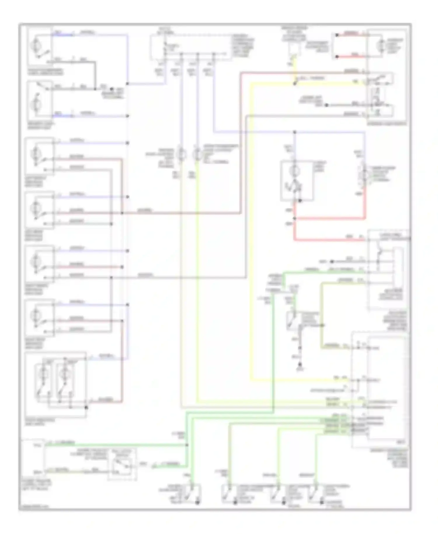Odyssey Honda I (2004-2009): Courtesy lamps circuit