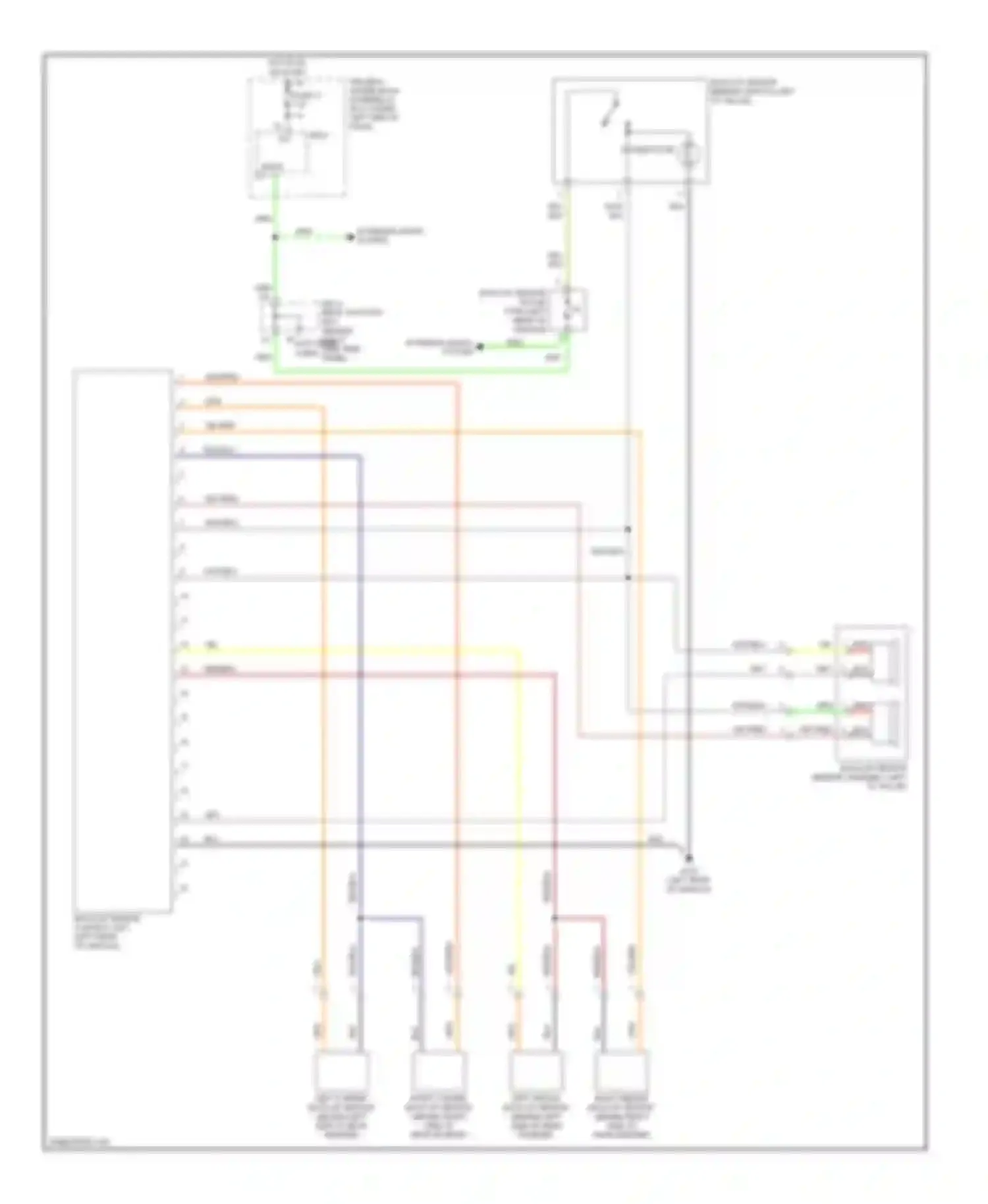 Odyssey Honda I (2004-2009): Parking assistant circuit, except touring