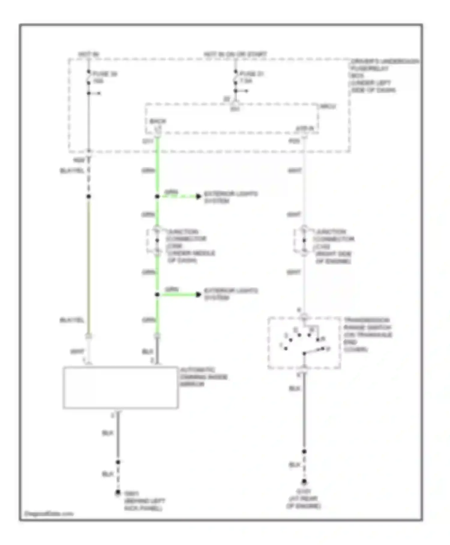 Odyssey Honda I (2004-2009): Automatic day/night mirror circuit, touring