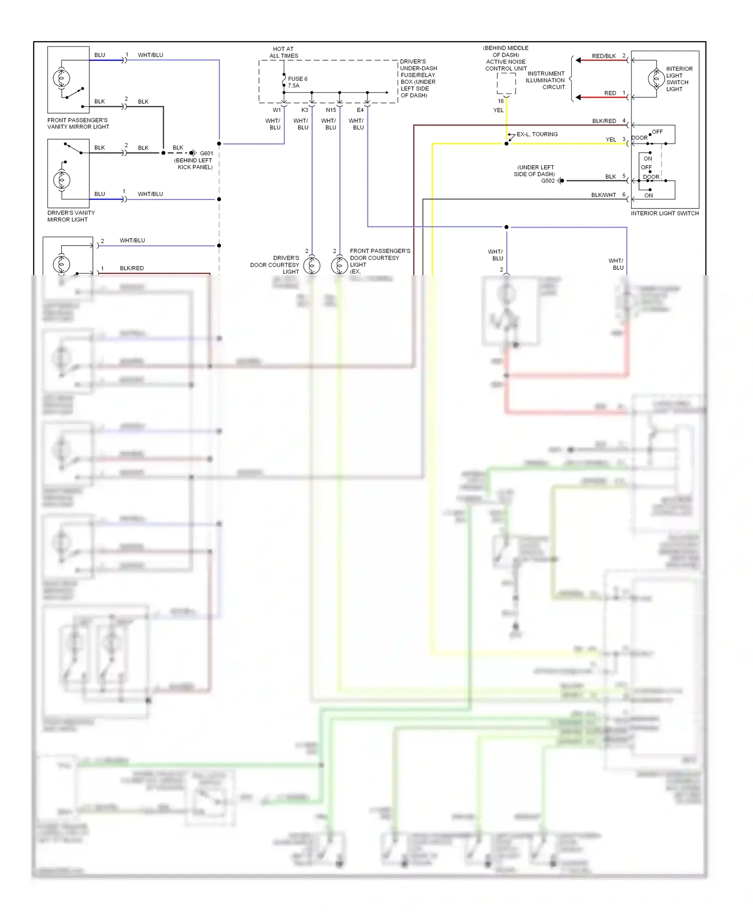 Wiring diagram blu for Honda Odyssey I (2004-2009) (31 of 85)