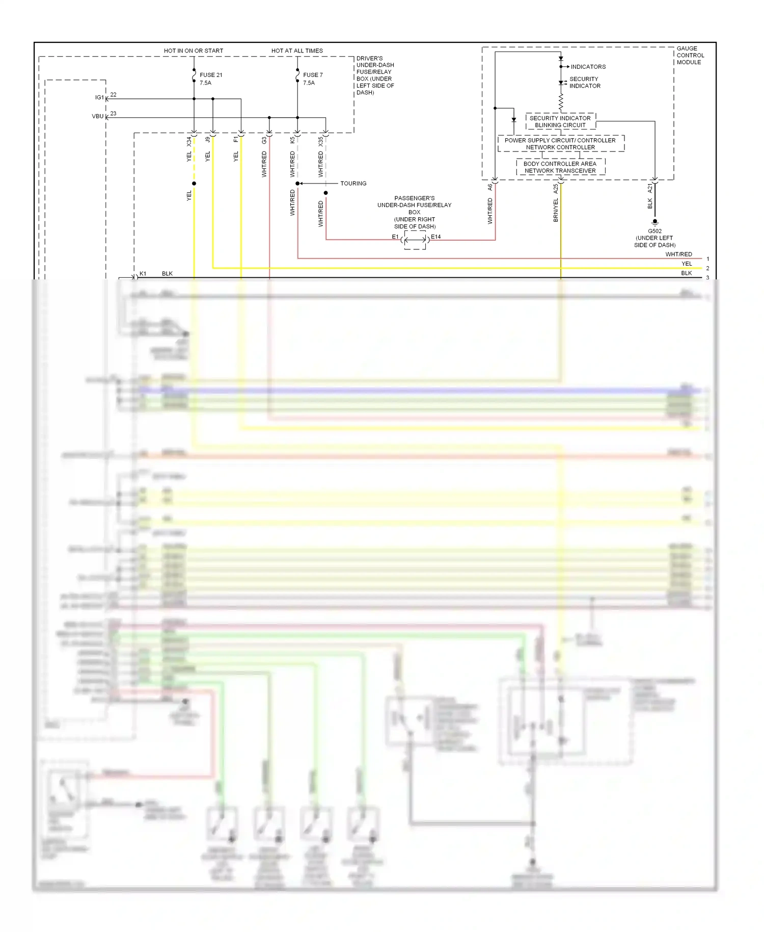 Wiring diagram blu for Honda Odyssey I (2004-2009) (46 of 85)