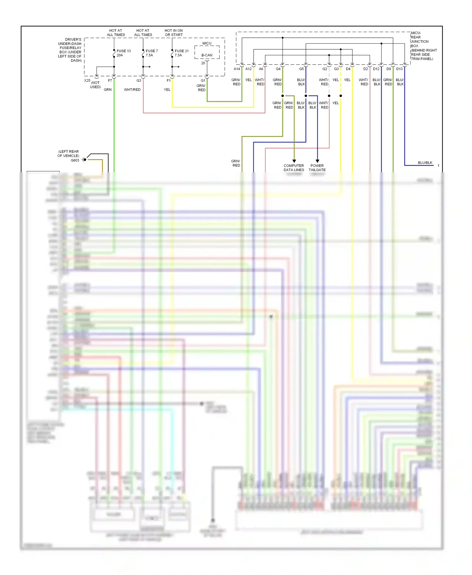 Wiring diagram blu for Honda Odyssey I (2004-2009) (73 of 85)