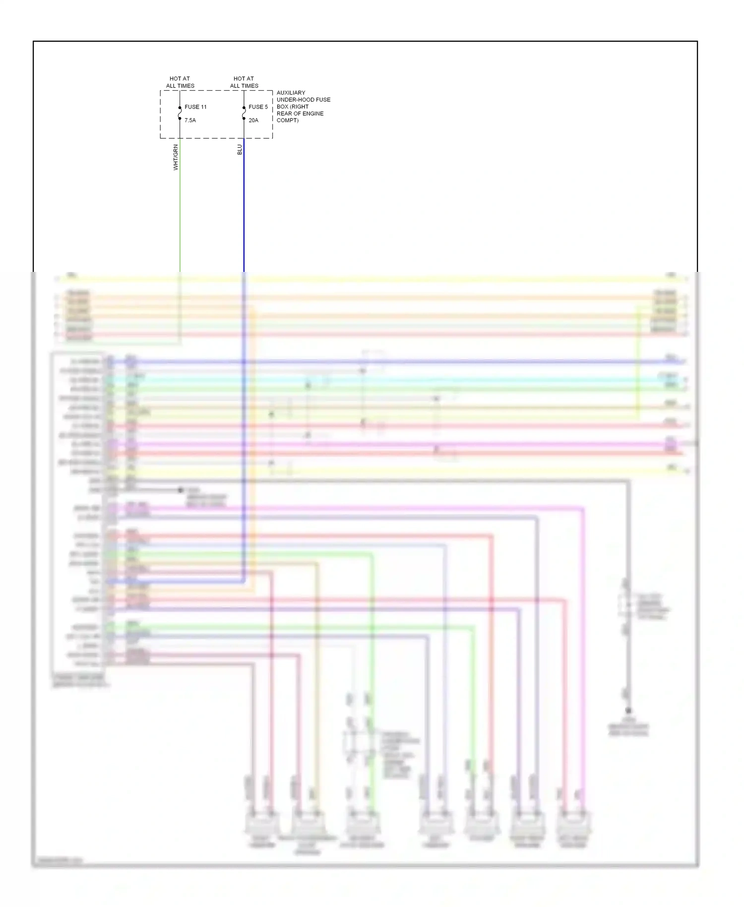 Wiring diagram blu/org for Honda Odyssey I (2004-2009) (9 of 9)