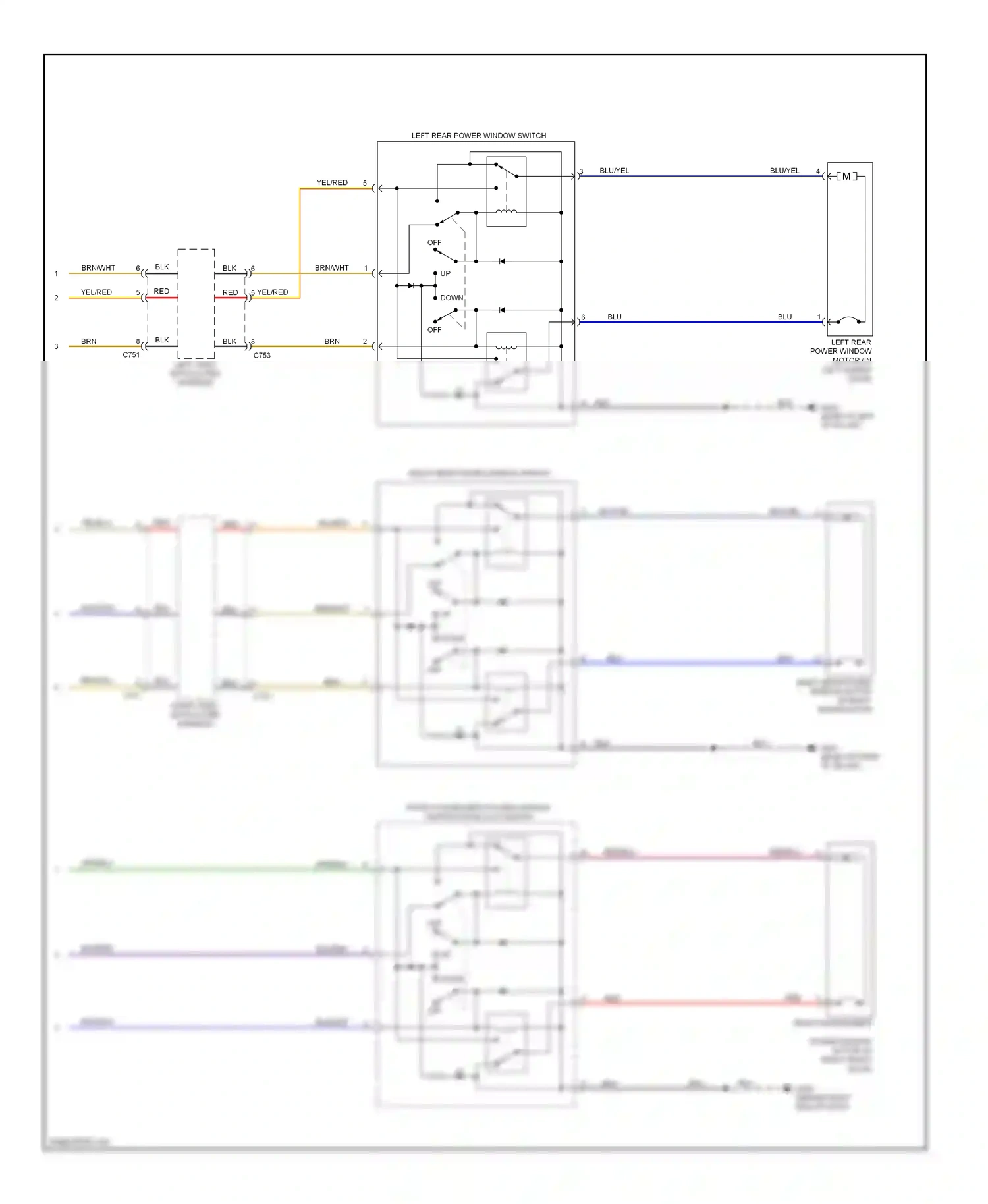 Wiring diagram blu/org for Honda Odyssey I (2004-2009) (6 of 9)
