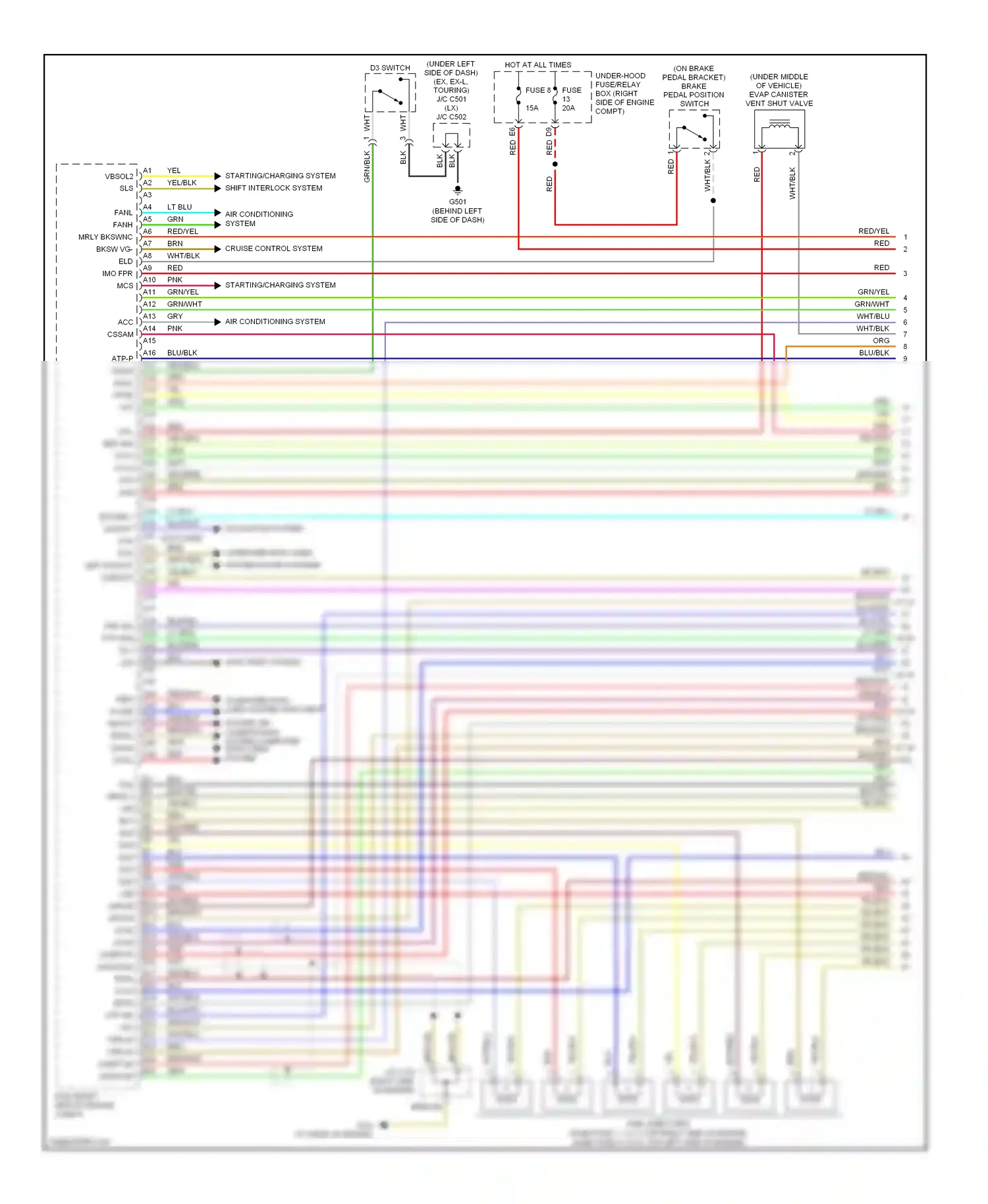 Wiring diagram computer data lines system anti-theft system air conditioning for Honda Odyssey I (2004-2009) (1 of 1)