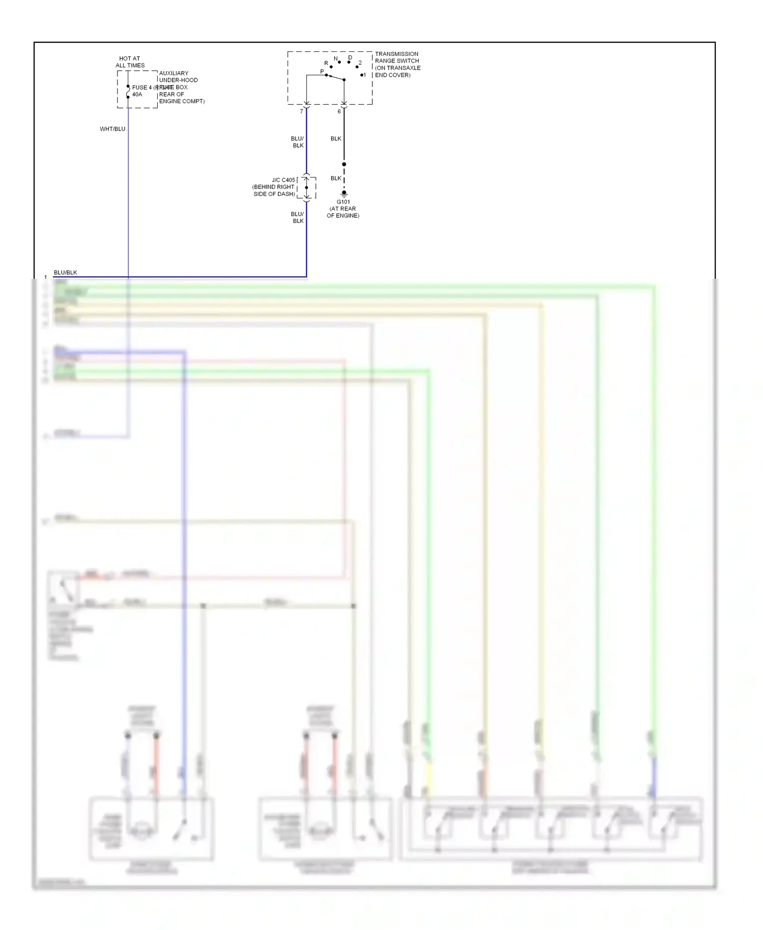 Wiring diagram full latch switch for Honda Odyssey I (2004-2009) (4 of 4)