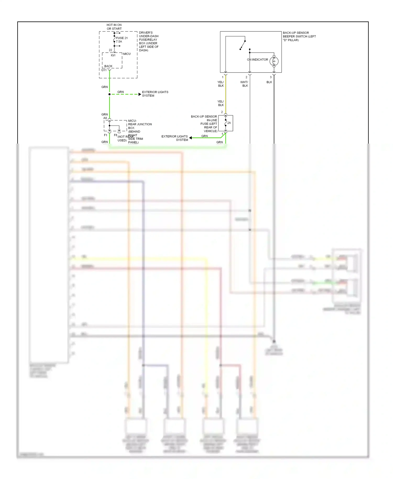 Wiring diagram fuse 21 for Honda Odyssey I (2004-2009) (16 of 34)