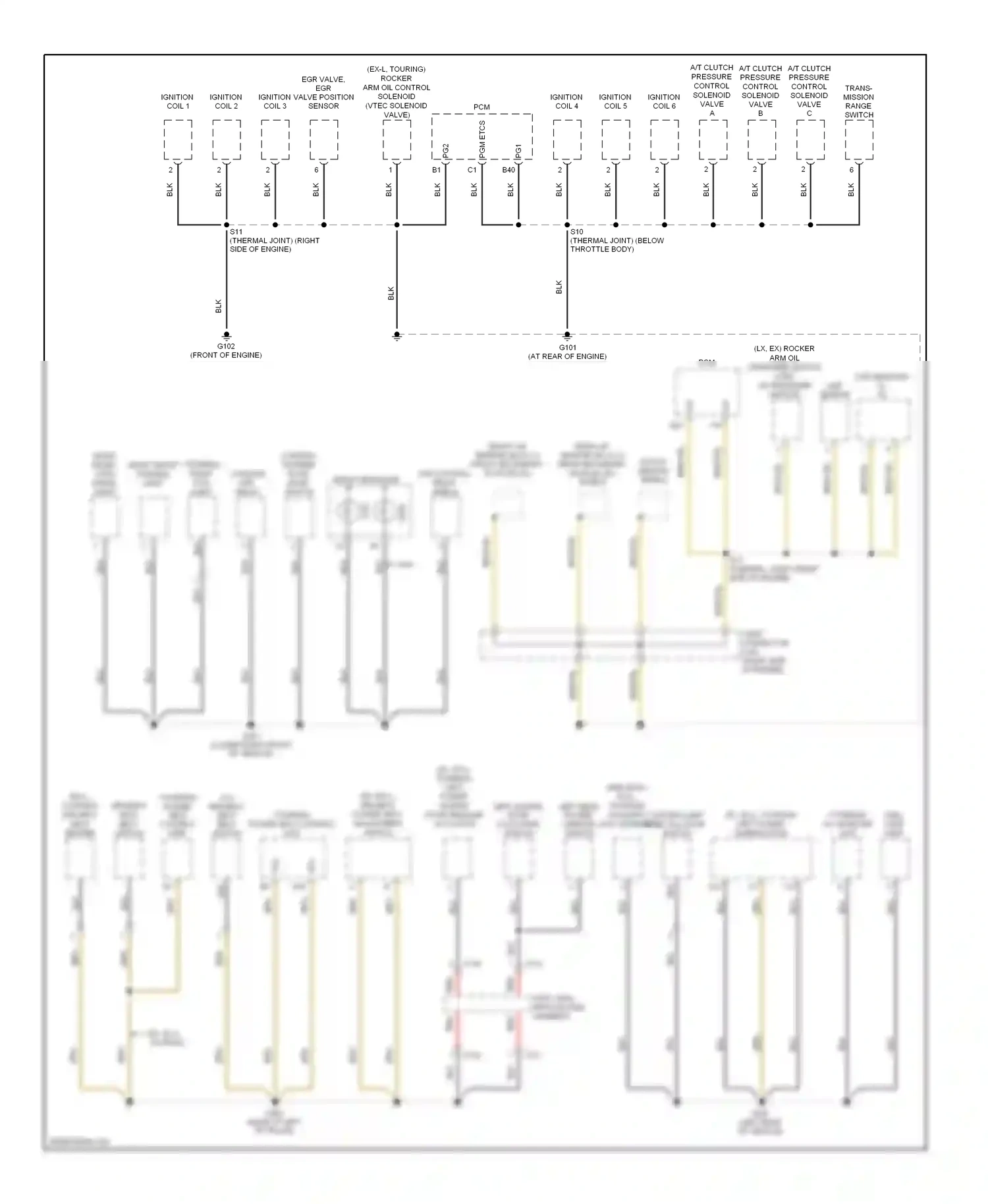 Wiring diagram ignition coil 2 for Honda Odyssey I (2004-2009) (1 of 1)