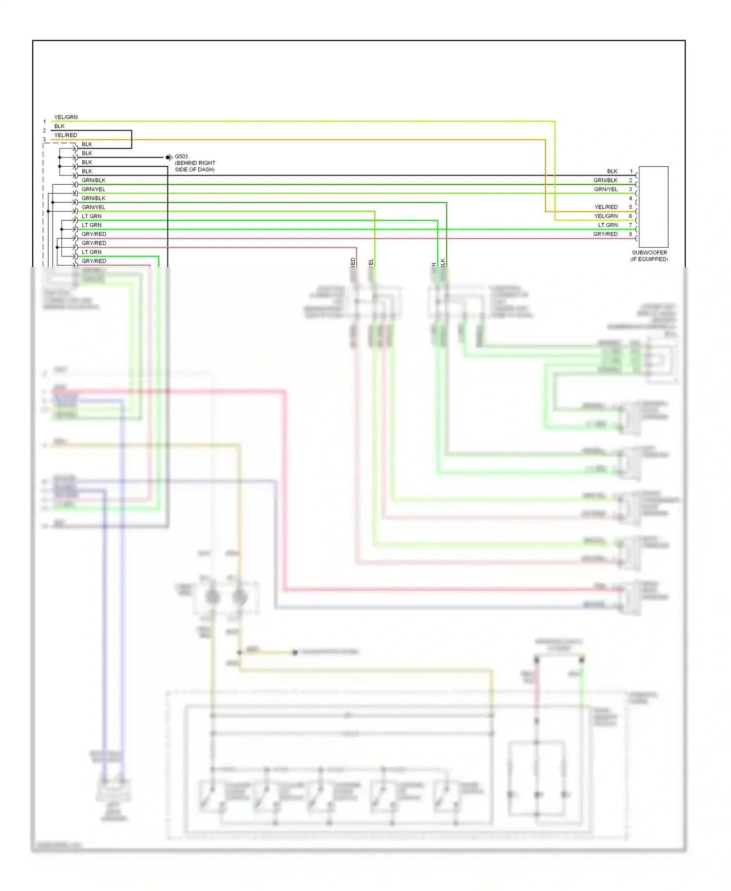 Wiring diagram left tweeter for Honda Odyssey I (2004-2009) (1 of 7)