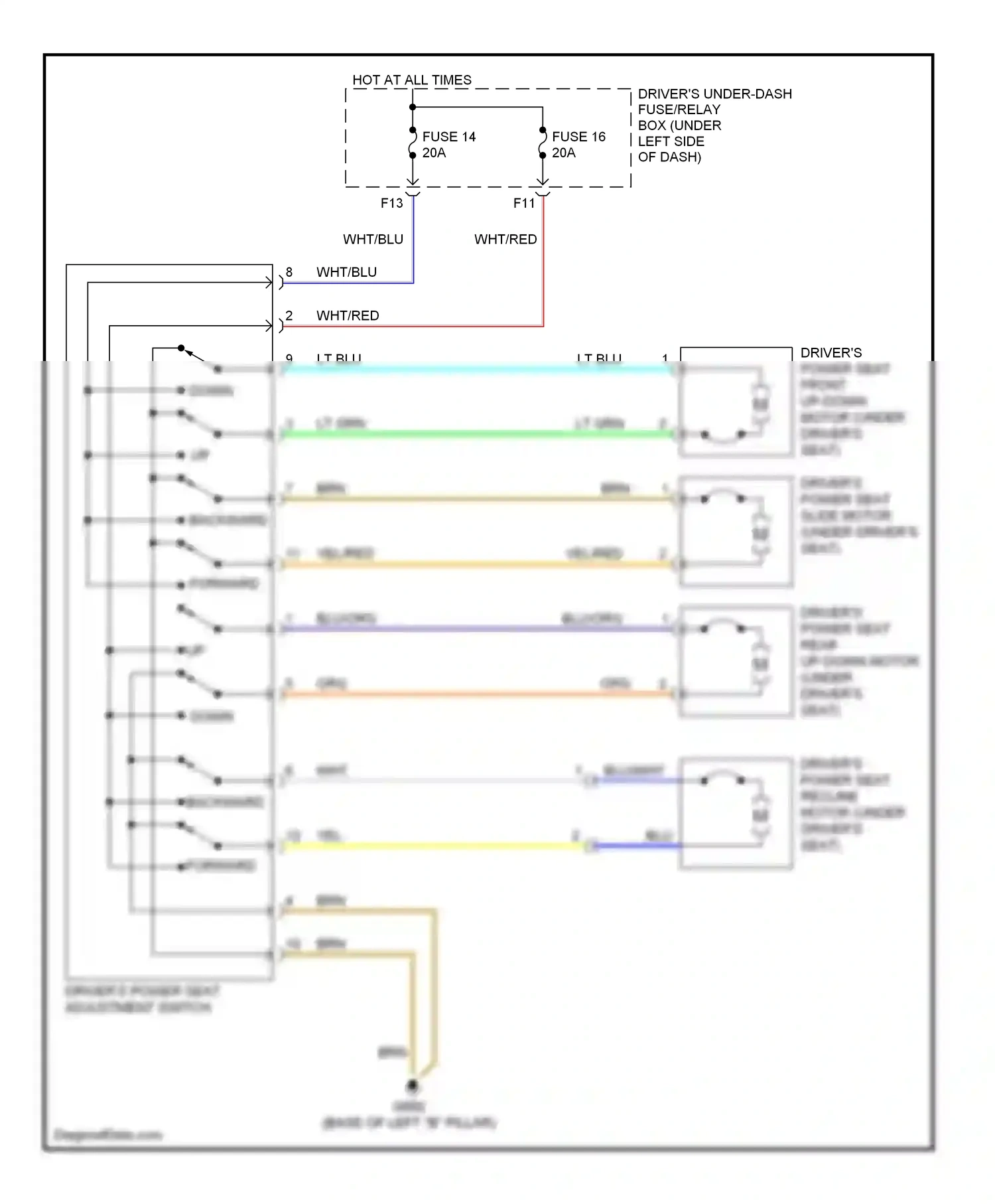 Wiring diagram lt blu for Honda Odyssey I (2004-2009) (21 of 37)