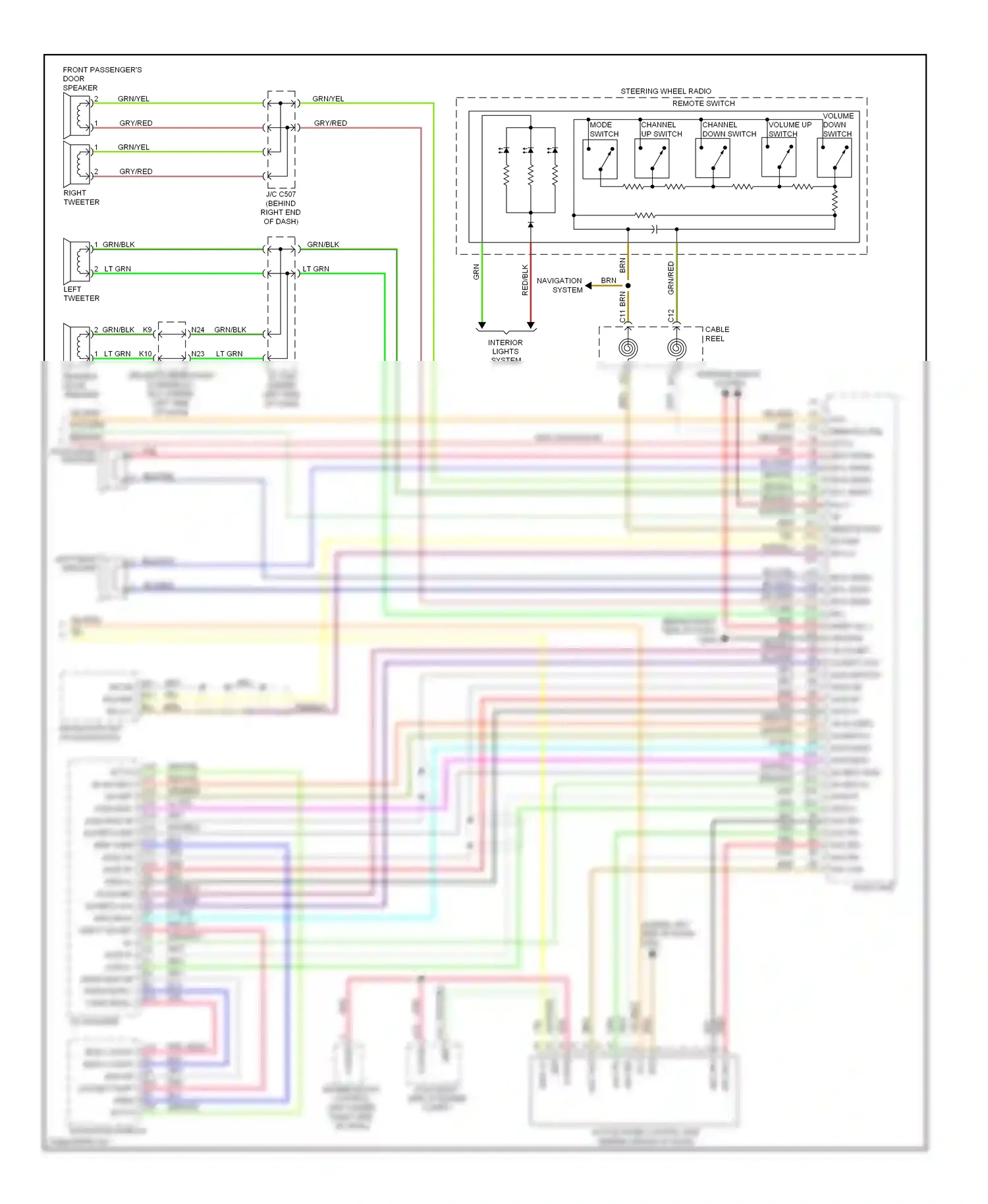 Wiring diagram mode switch for Honda Odyssey I (2004-2009) (6 of 7)