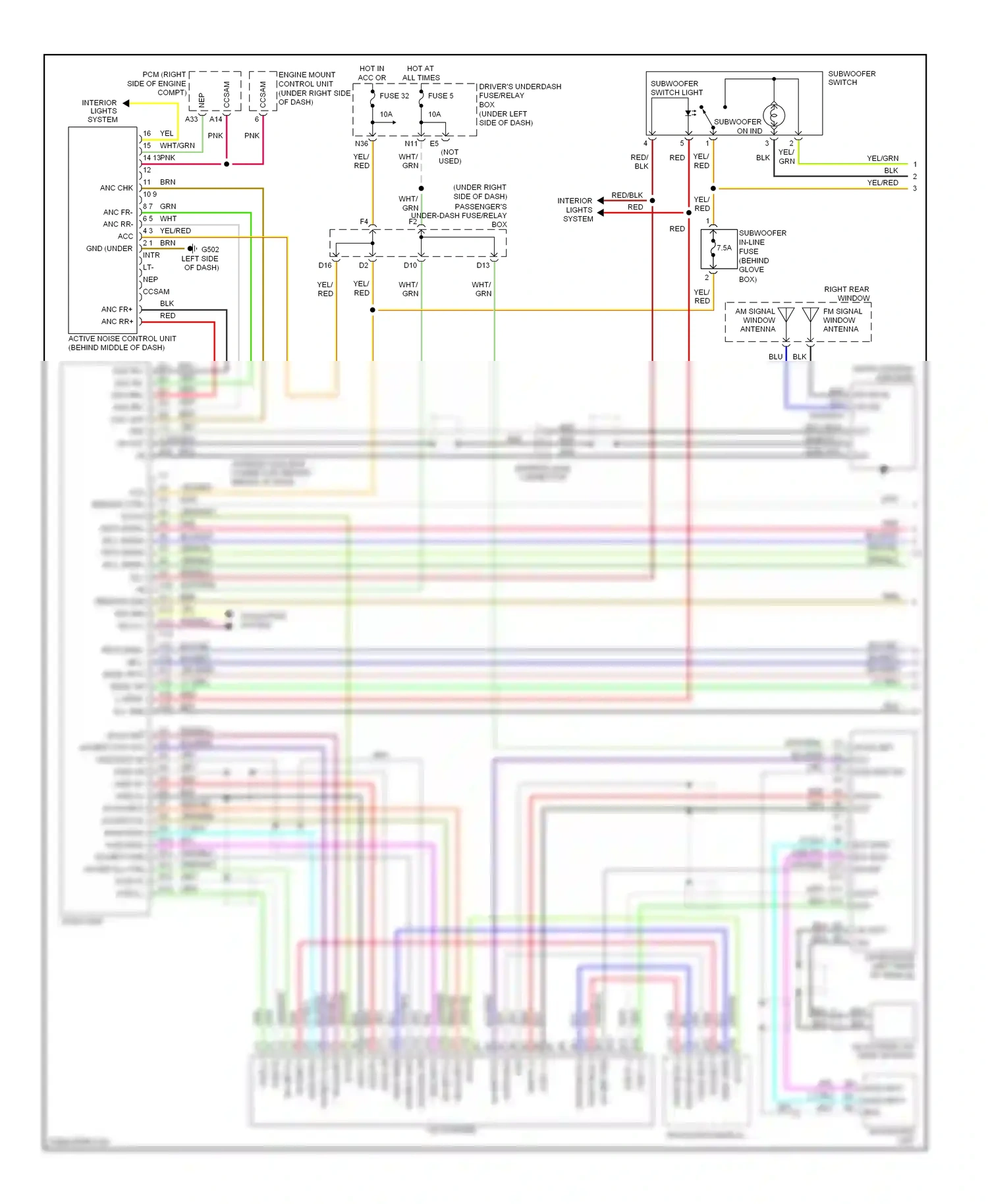 Wiring diagram navigation system for Honda Odyssey I (2004-2009) (4 of 12)